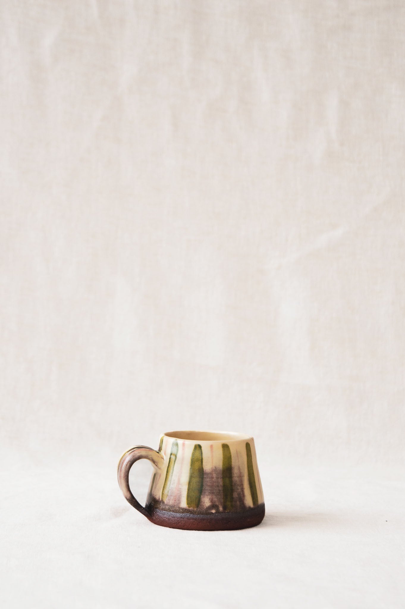 Eloise Rose Mug | Green and Red Stripe