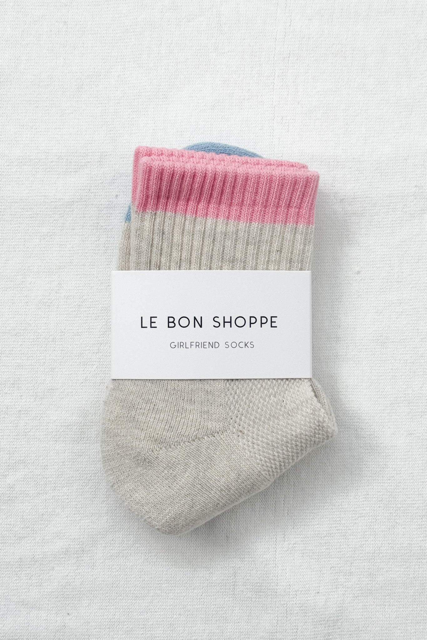 Le Bon Shoppe Girlfriend Socks | Grey Pink