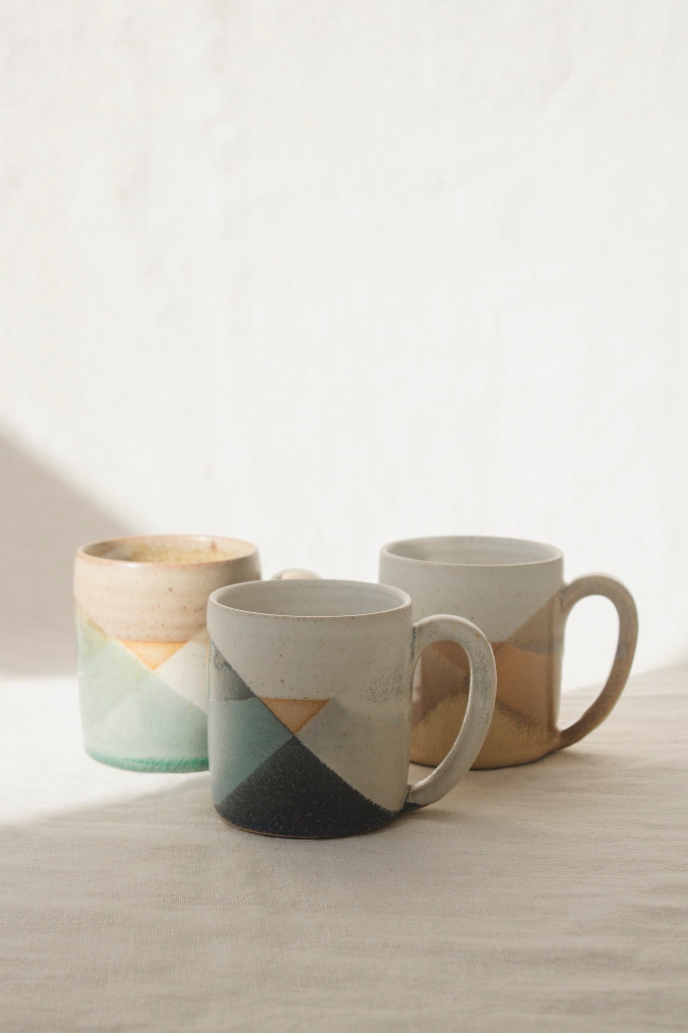Liz Vidal Mug | White + Earth-Ceramic-Liz Vidal-Tall-White-Ondine Ash