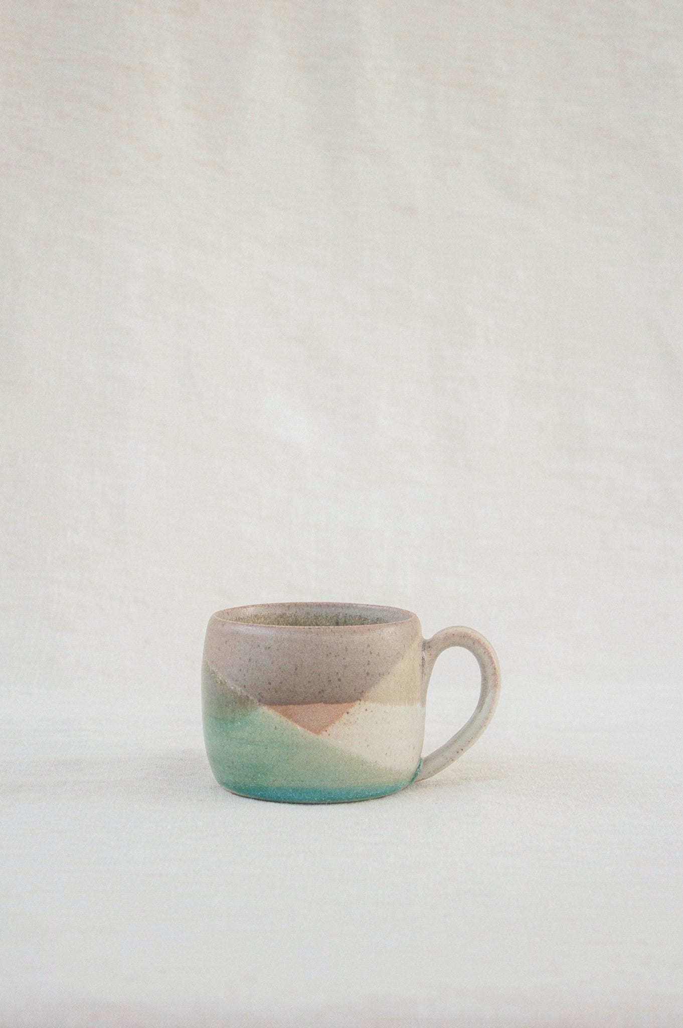 Liz Vidal Mug | White + Earth-Ceramic-Liz Vidal-Short-Earth-Ondine Ash