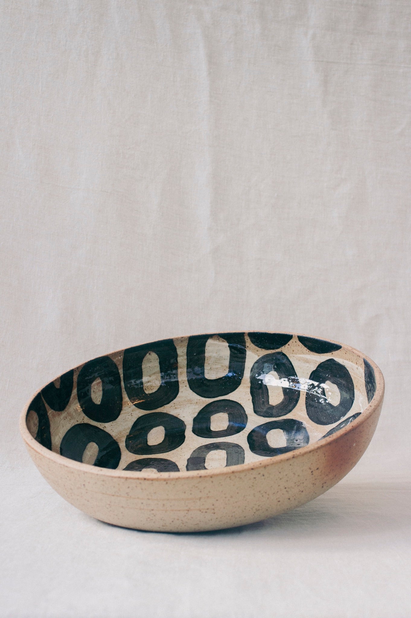 Wildwood Ceramic Studio XL Serving Bowl | Circles