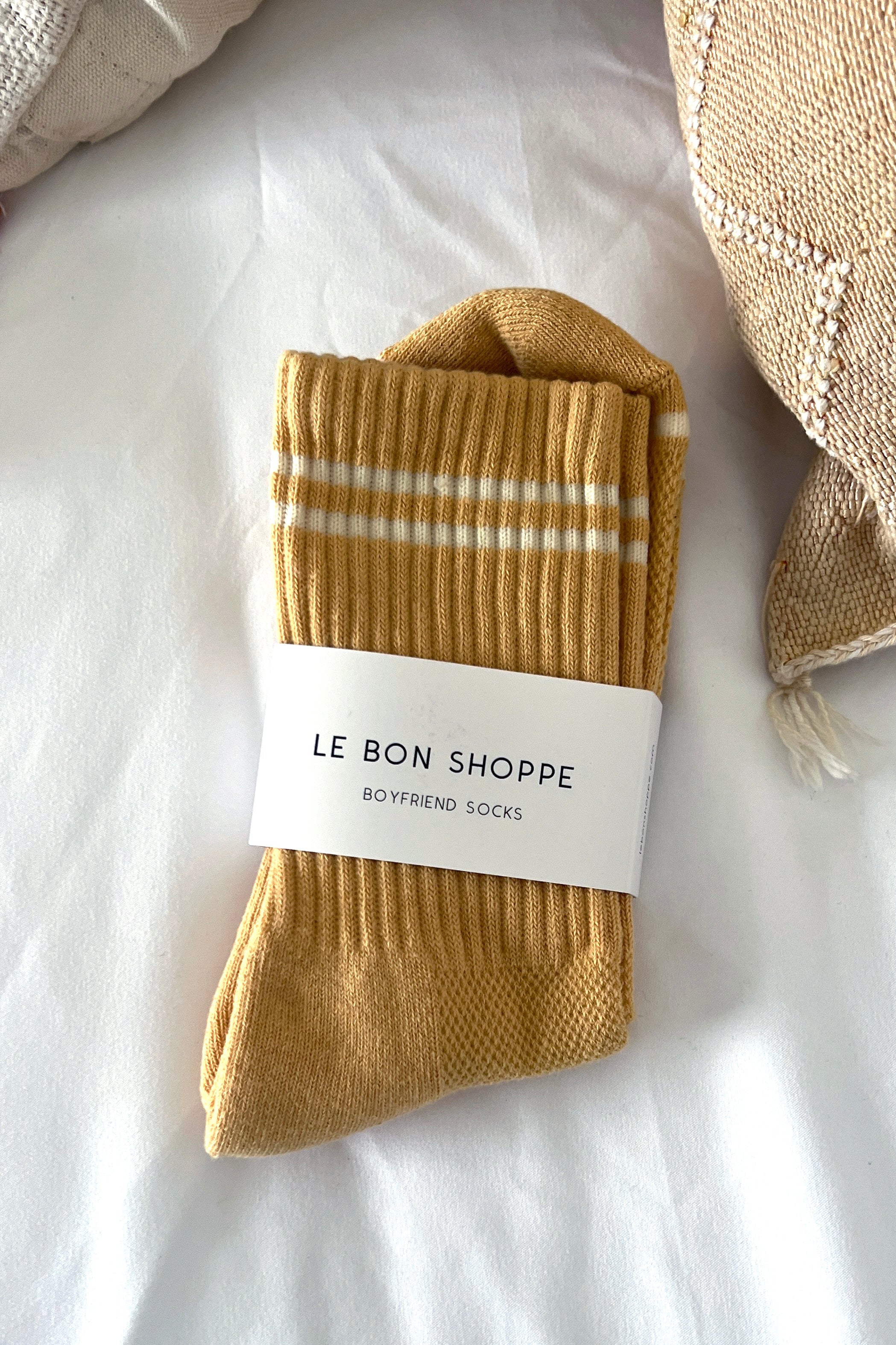 Le Bon Shoppe Boyfriend Socks | Butter Yellow-Socks-Le Bon Shoppe-Ondine Ash