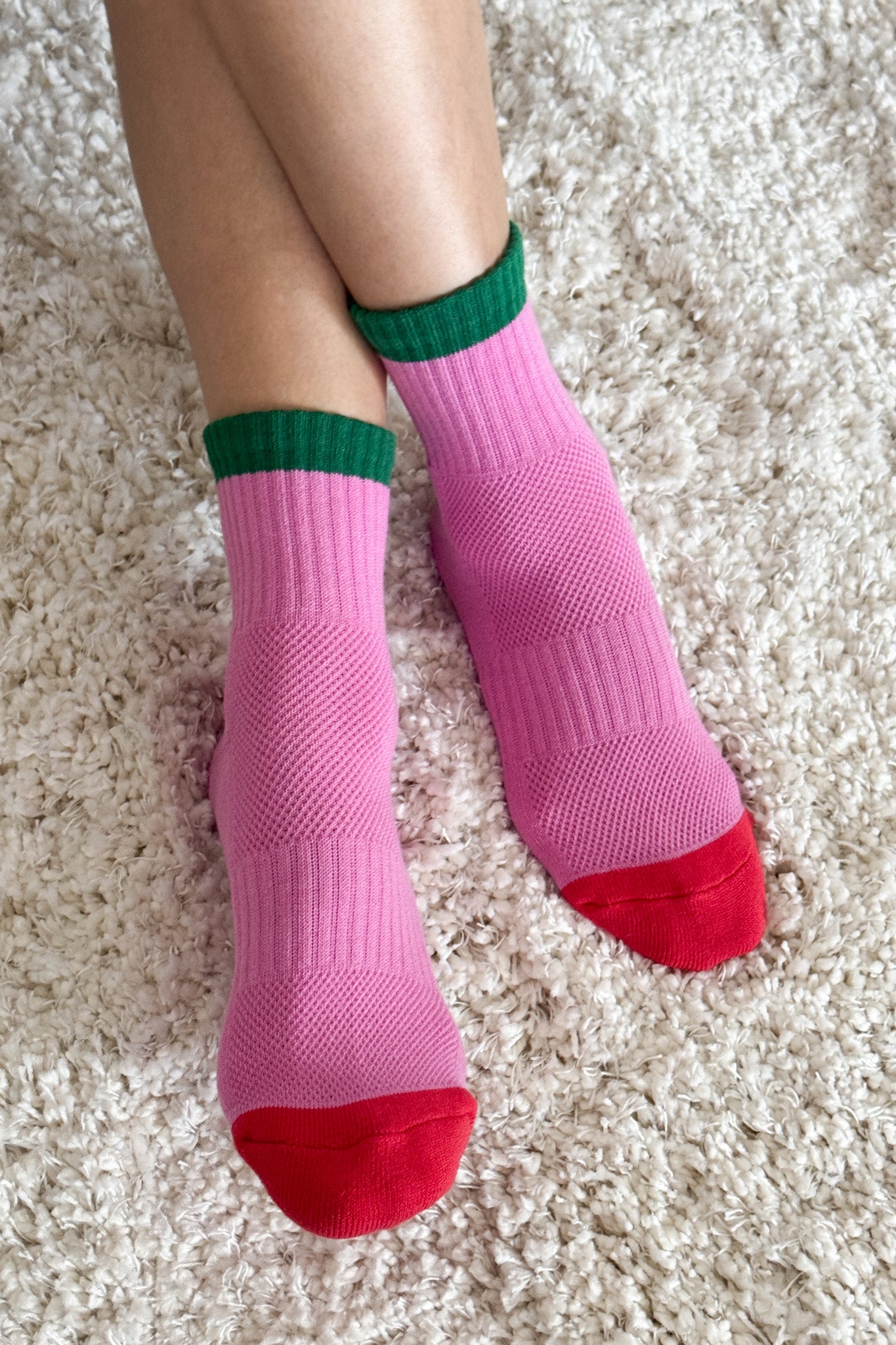 Le Bon Shoppe Girlfriend Socks | Rose Green-Socks-Le Bon Shoppe-Ondine Ash