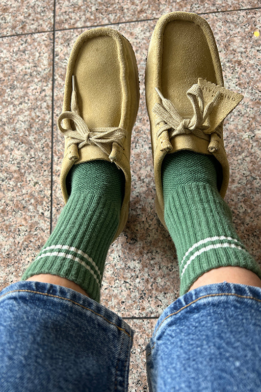 Le Bon Shoppe Boyfriend Socks | Moss Green-Socks-Le Bon Shoppe-Ondine Ash