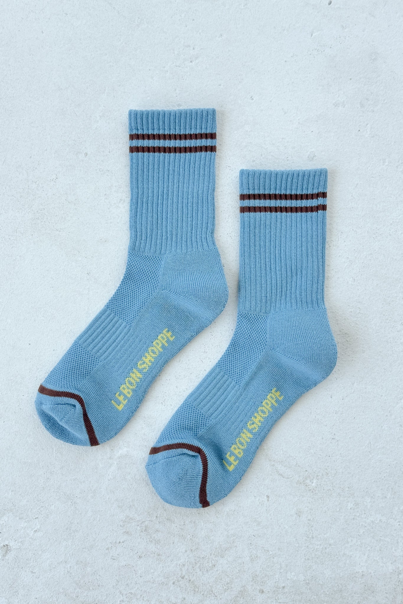 Le Bon Shoppe Boyfriend Socks | Powder Blue-Socks-Le Bon Shoppe-Ondine Ash