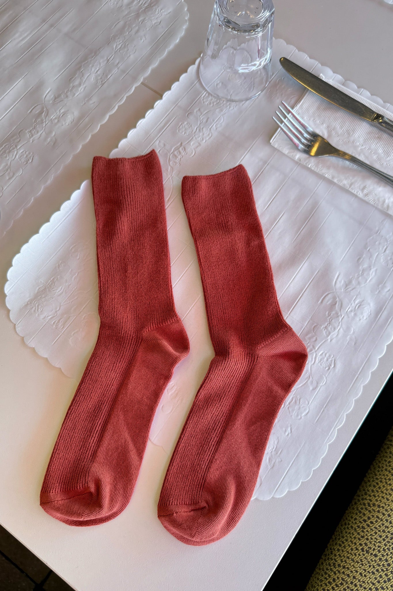 Le Bon Shoppe Trouser Sock | Whiskey Red-Socks-Le Bon Shoppe-Ondine Ash