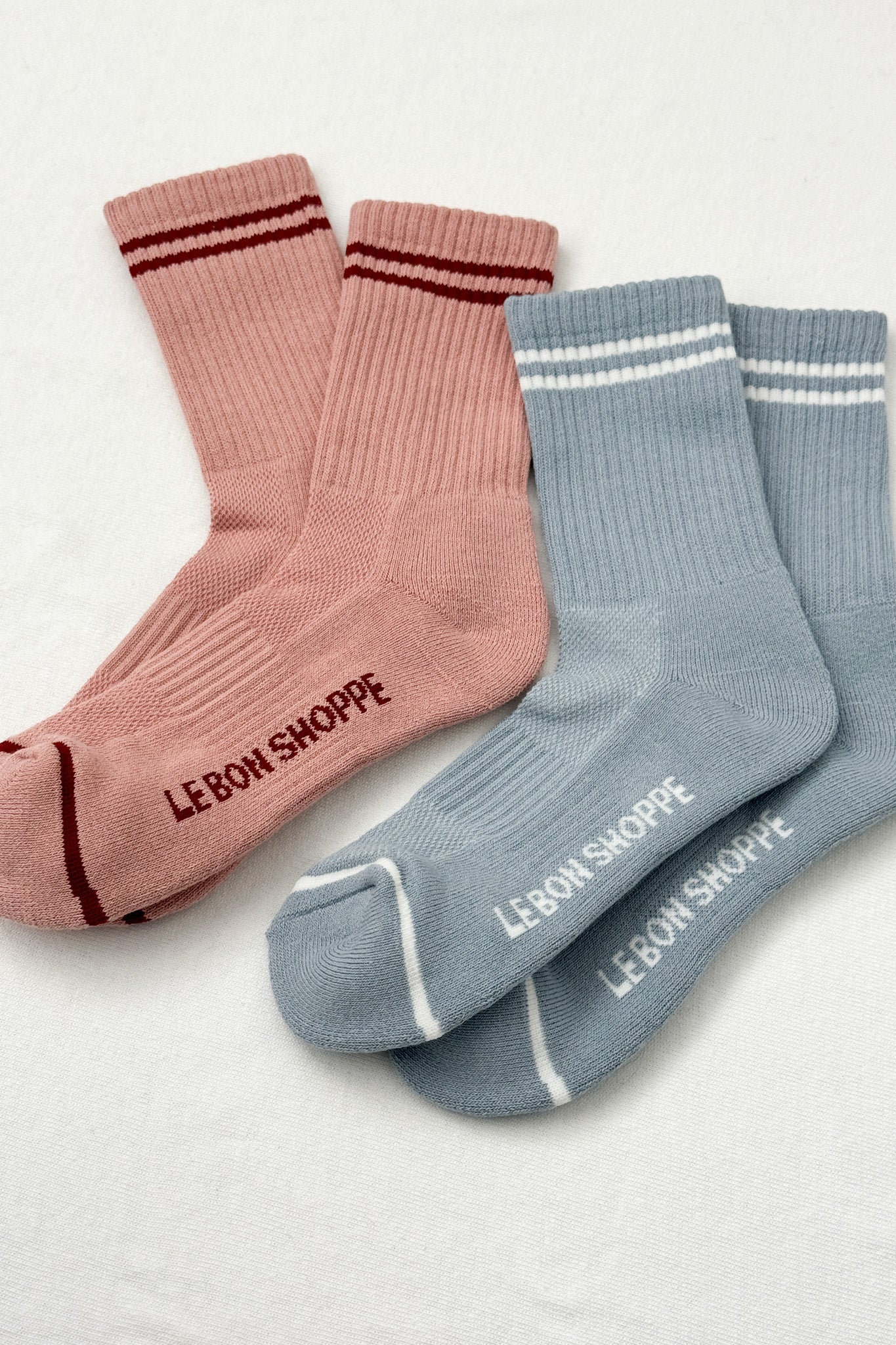 Le Bon Shoppe Boyfriend Socks | Vintage Pink-Socks-Le Bon Shoppe-Ondine Ash