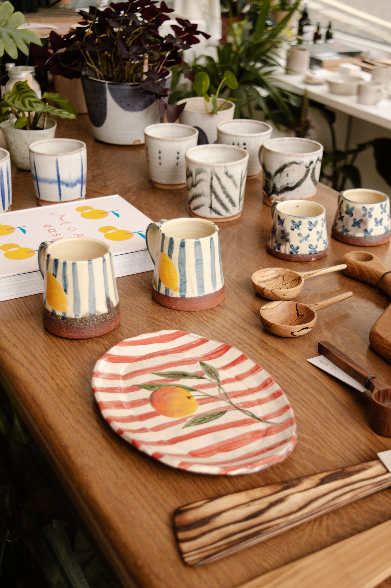 Eloise Rose Platter | Lemon Stripe
