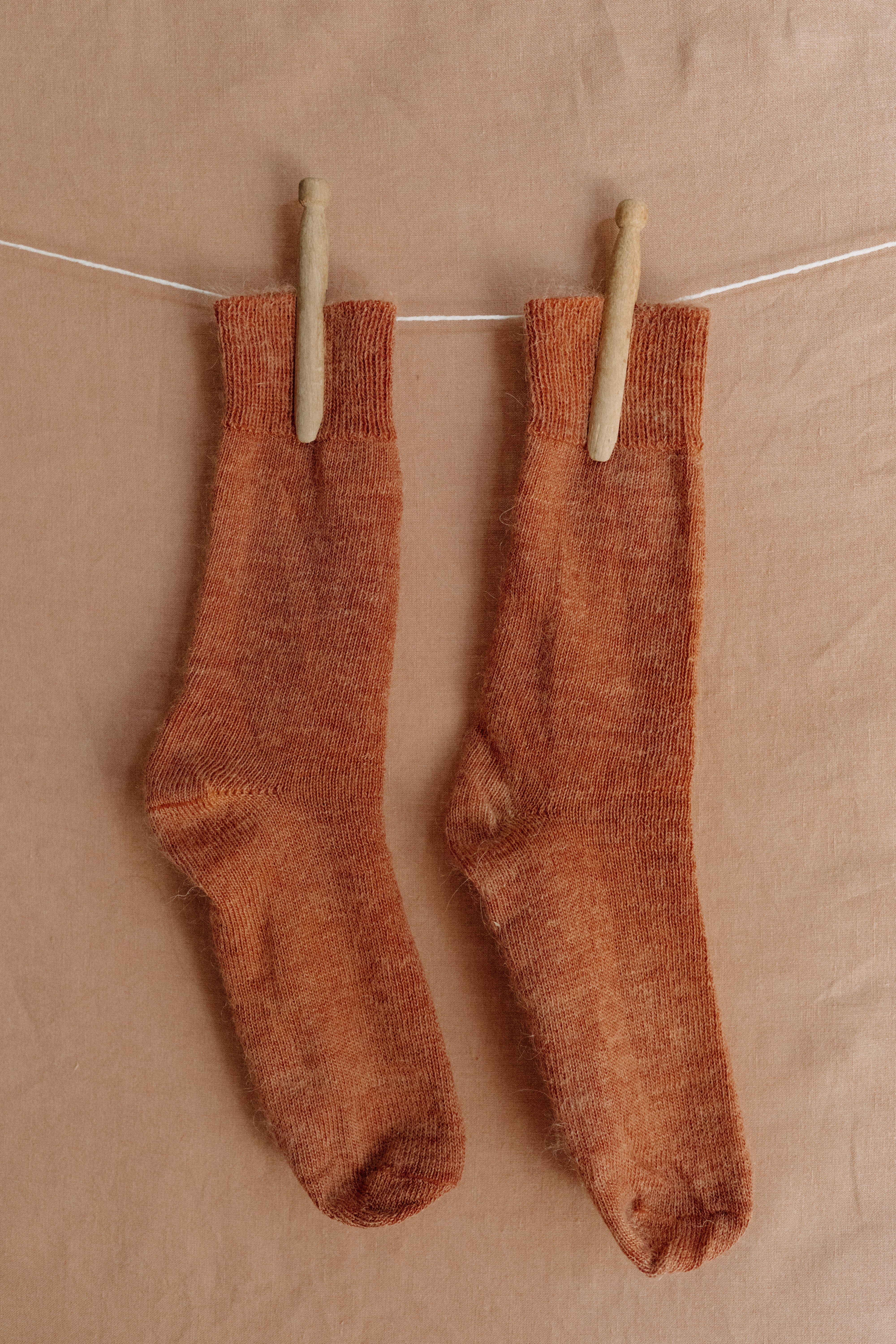 Oaken Mohair Socks | Rust