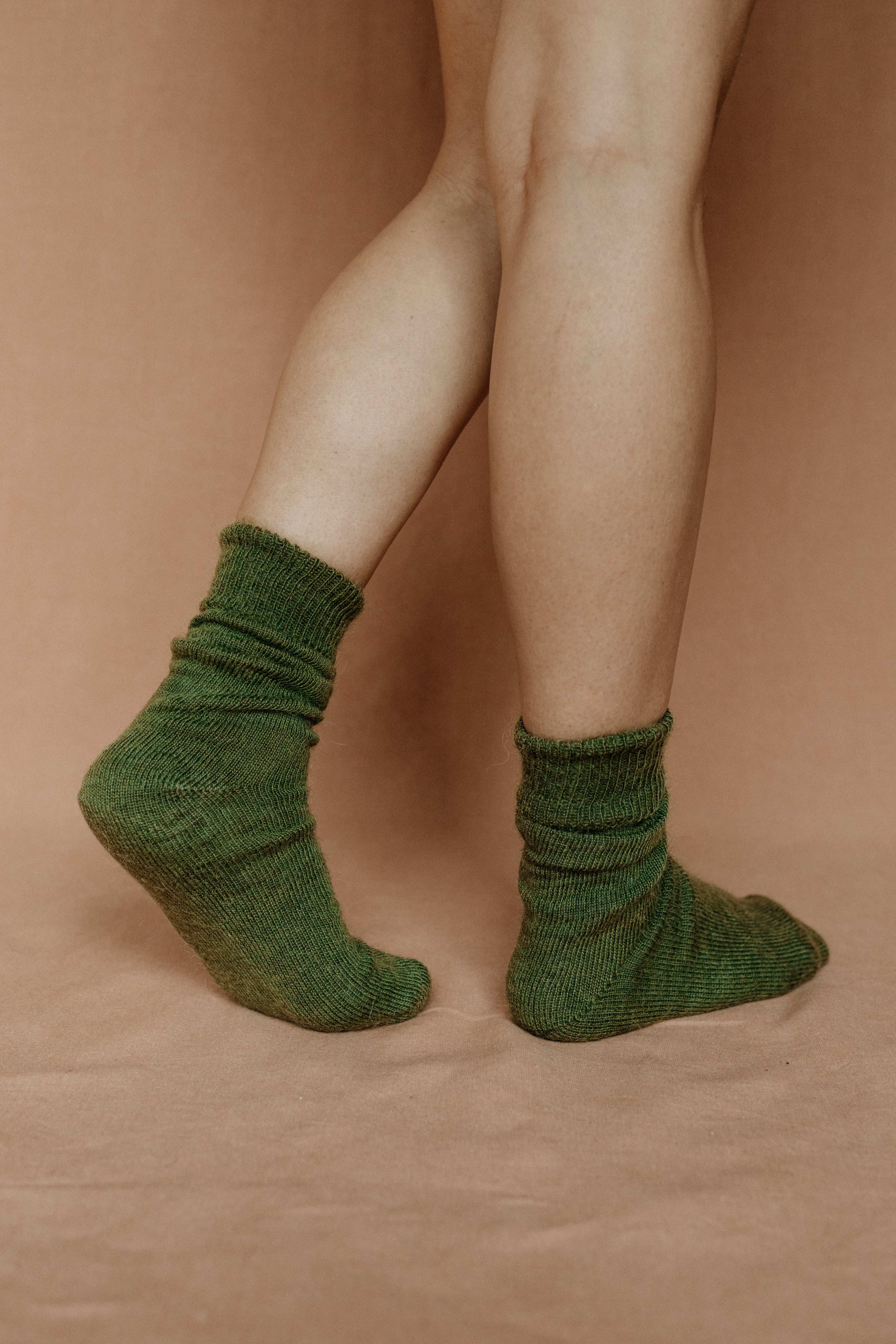 Oaken Mohair Socks | Forest
