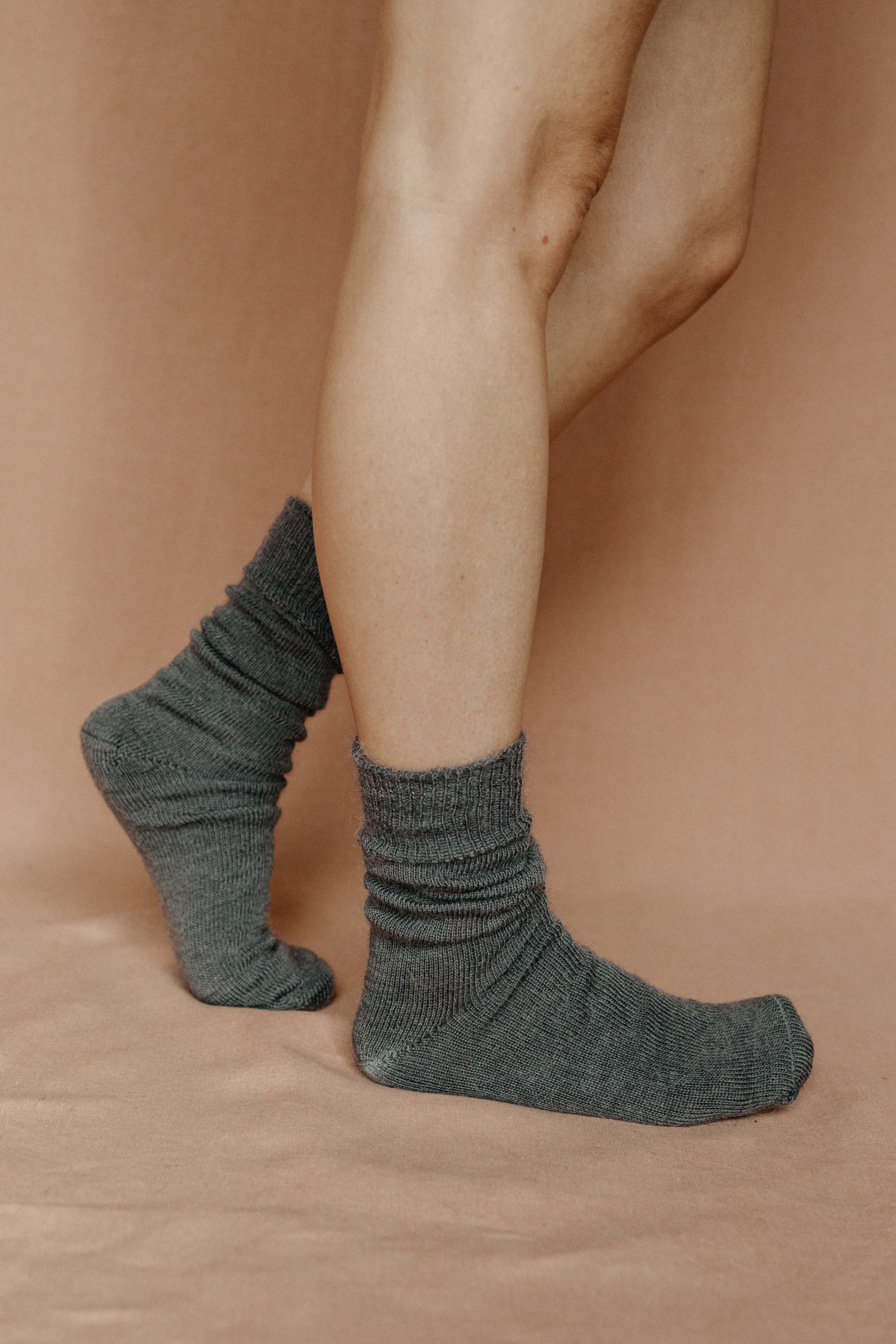 Oaken Mohair Socks | Smoke