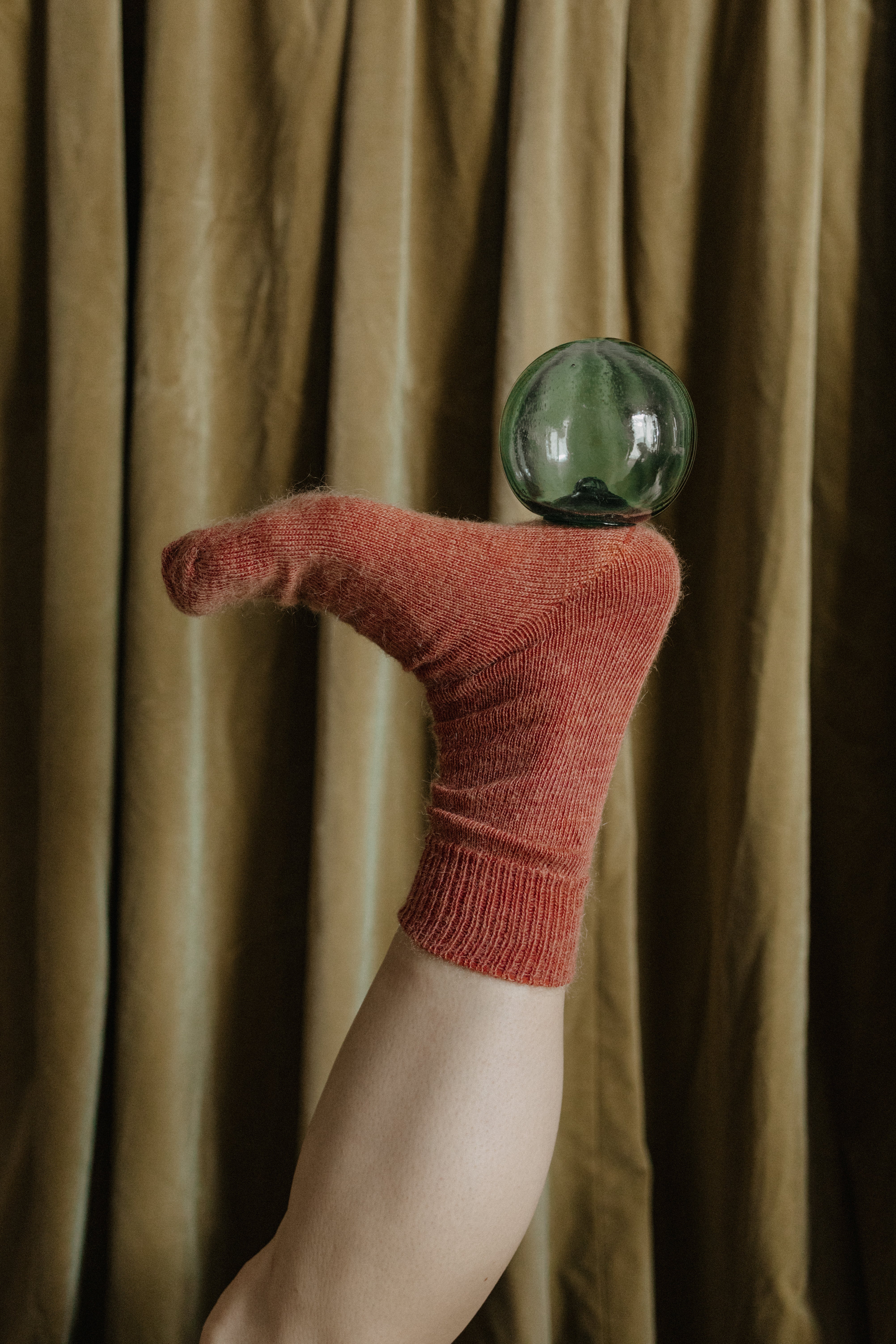 Oaken Mohair Socks | Rust