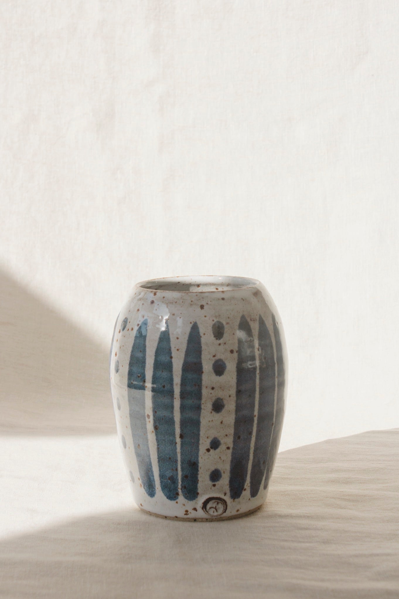 Annabel Roberts Utensil Pot | Stripes and Spots-Utensil Pot-Annabel Roberts-Ondine Ash