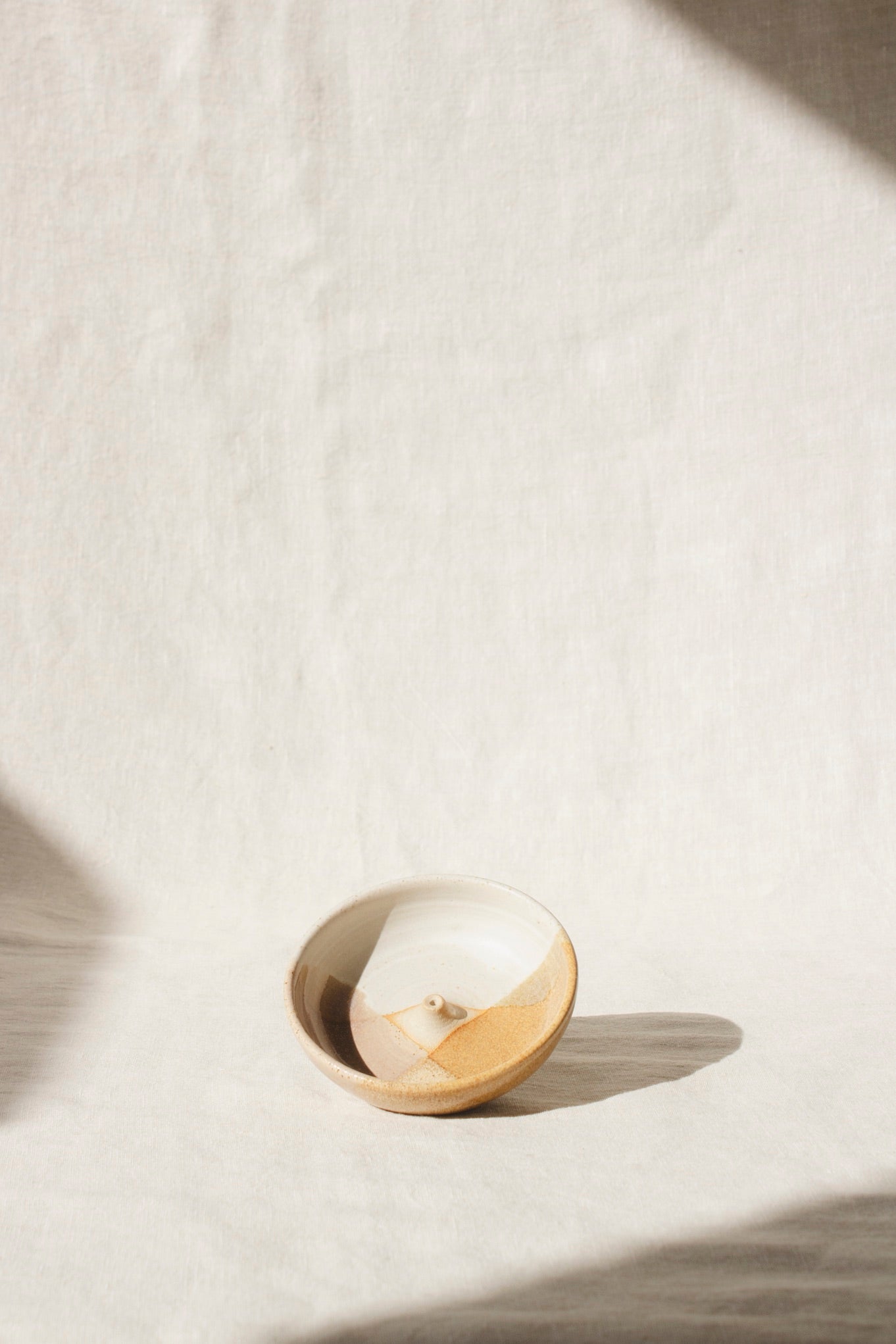 Liz Vidal Incense Holder | Dipped Glazes-Ceramic-Liz Vidal-Caramel-Ondine Ash