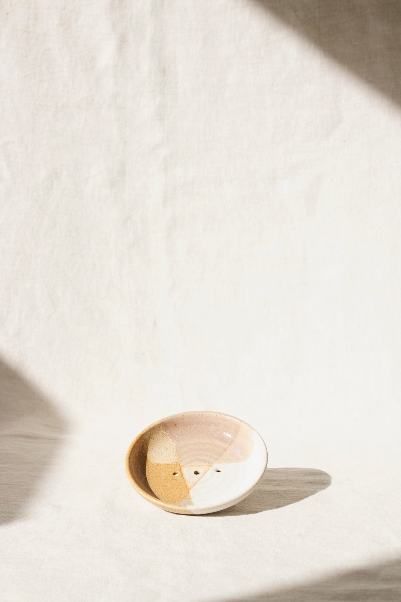 Liz Vidal Soap Dish | Dipped Glazes-Ceramic-Liz Vidal-Caramel-Ondine Ash