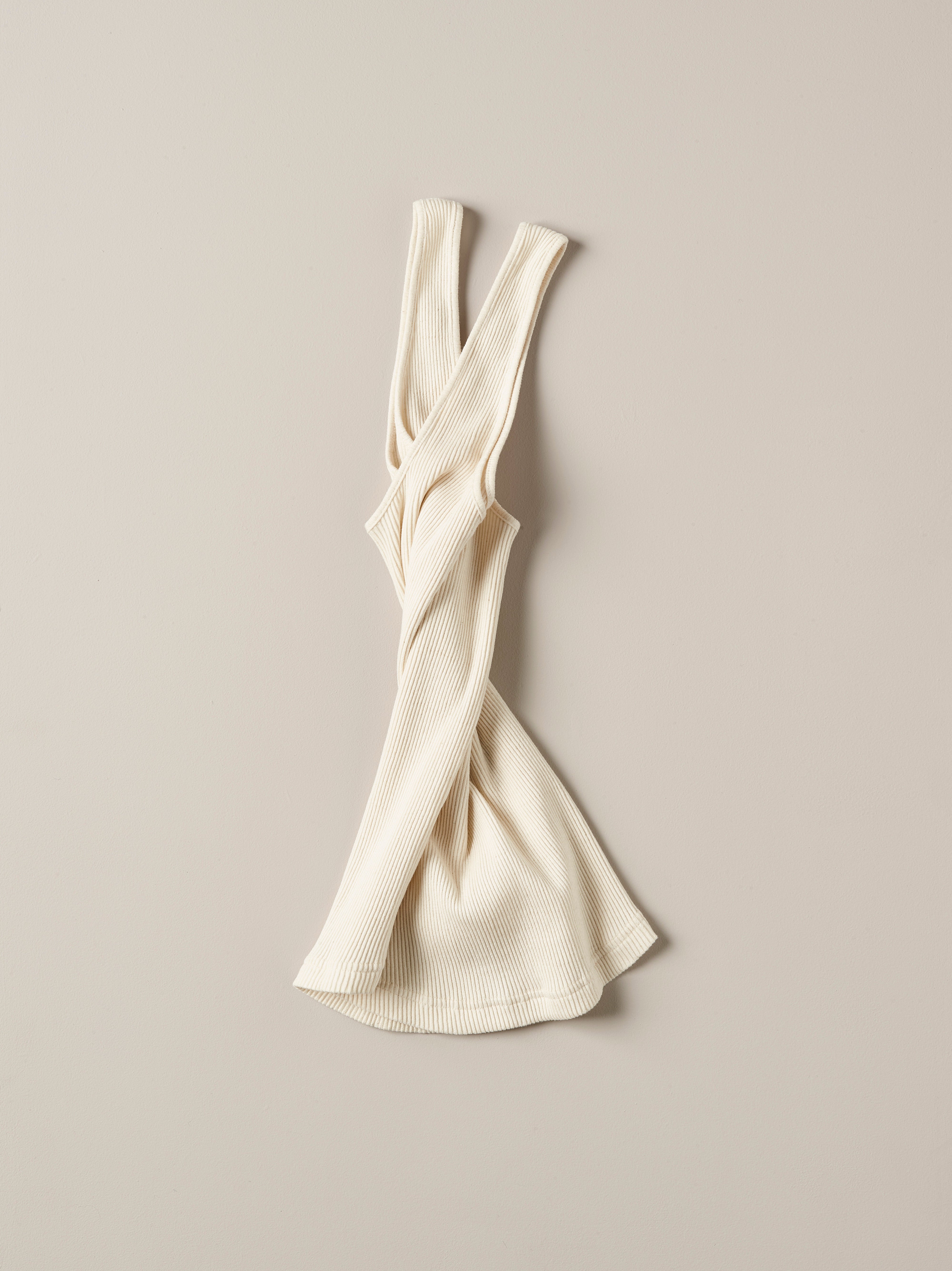 Pico Organic Cotton Vest | Rib Knit | Ecru