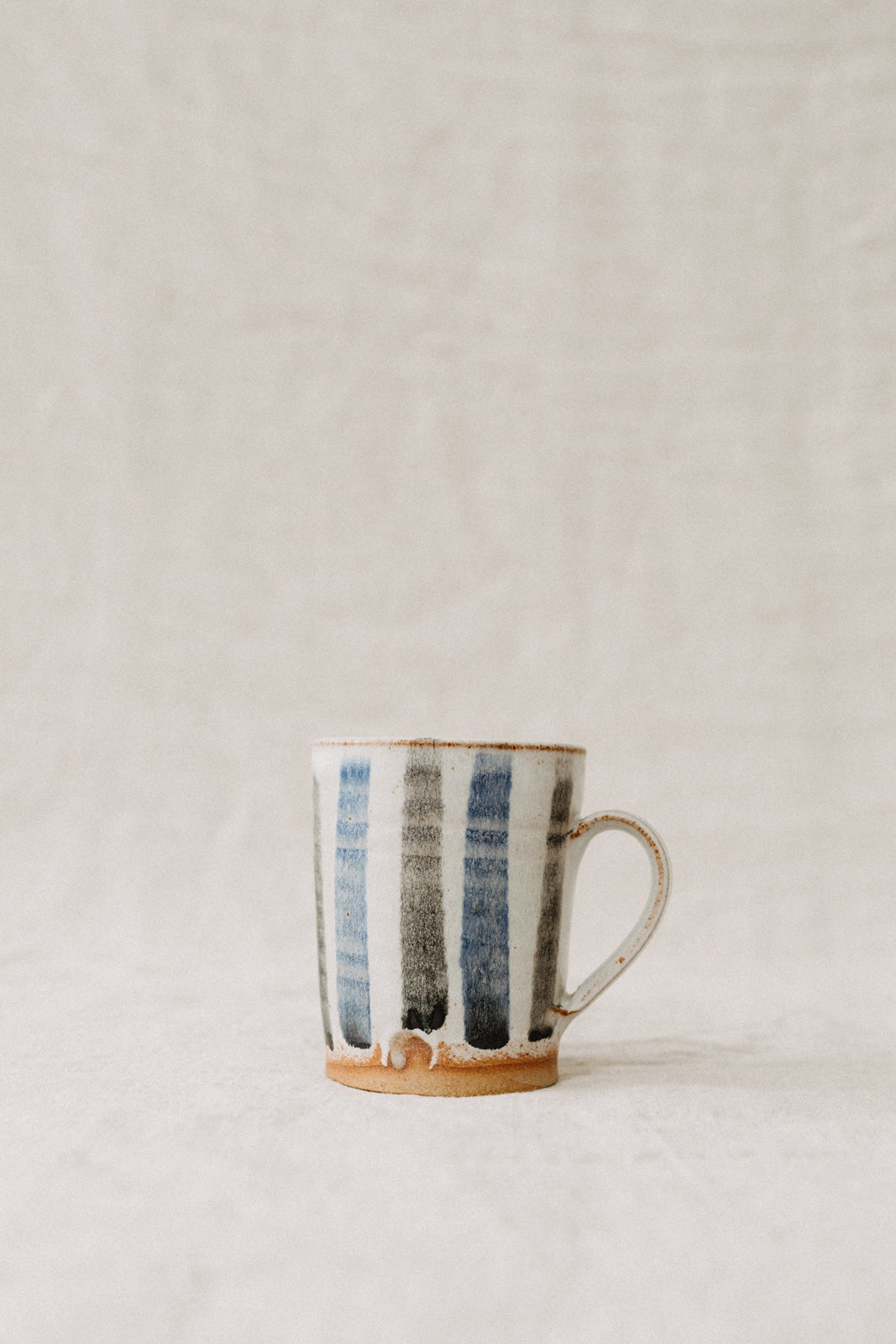 Pip Hartle Mugs | Indigo Blue-Ceramic-Pip Hartle-Stripe-Ondine Ash