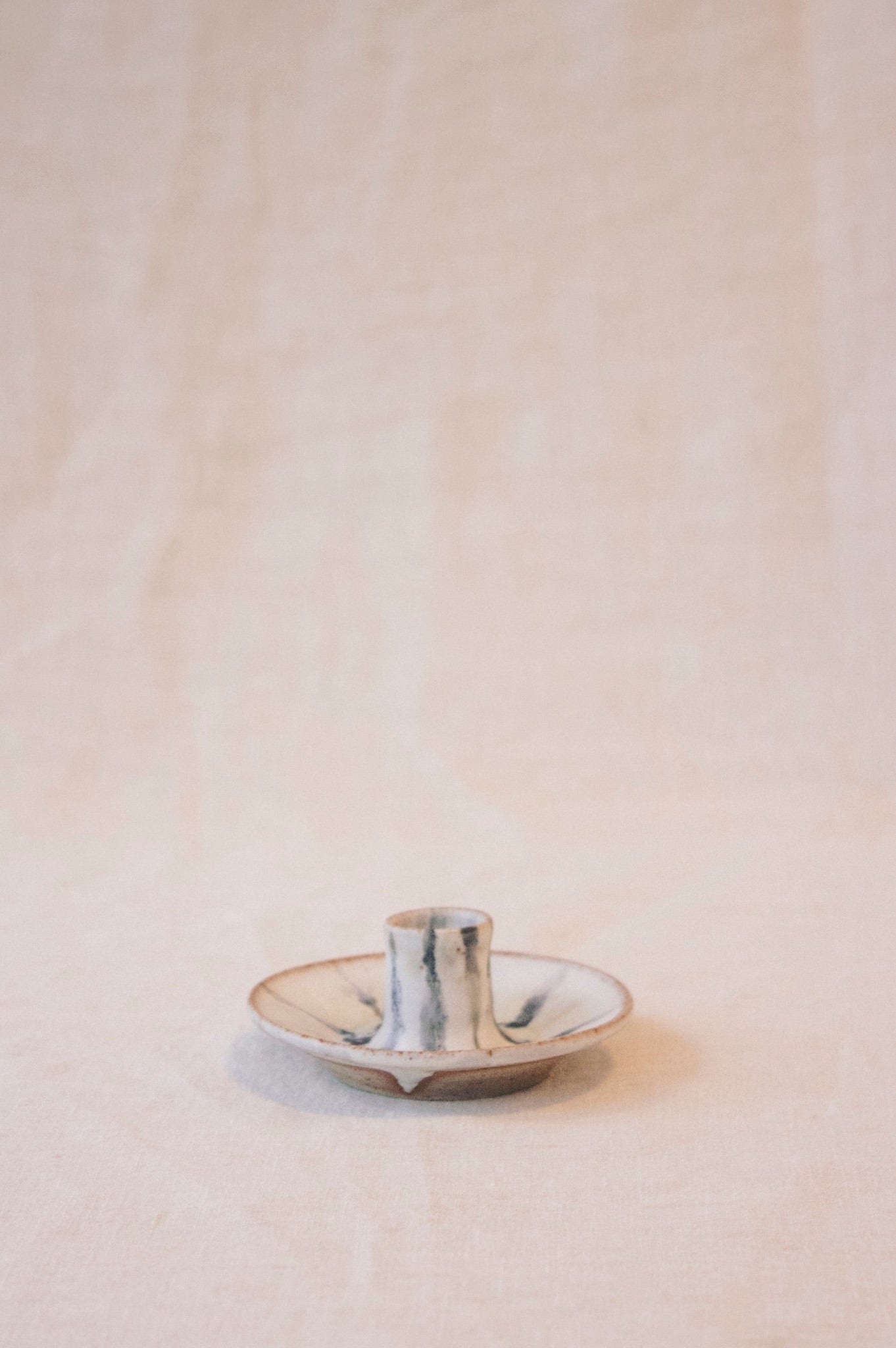 Pip Hartle Candlestick Holders-Ceramic-Pip Hartle-Stripe-Ondine Ash