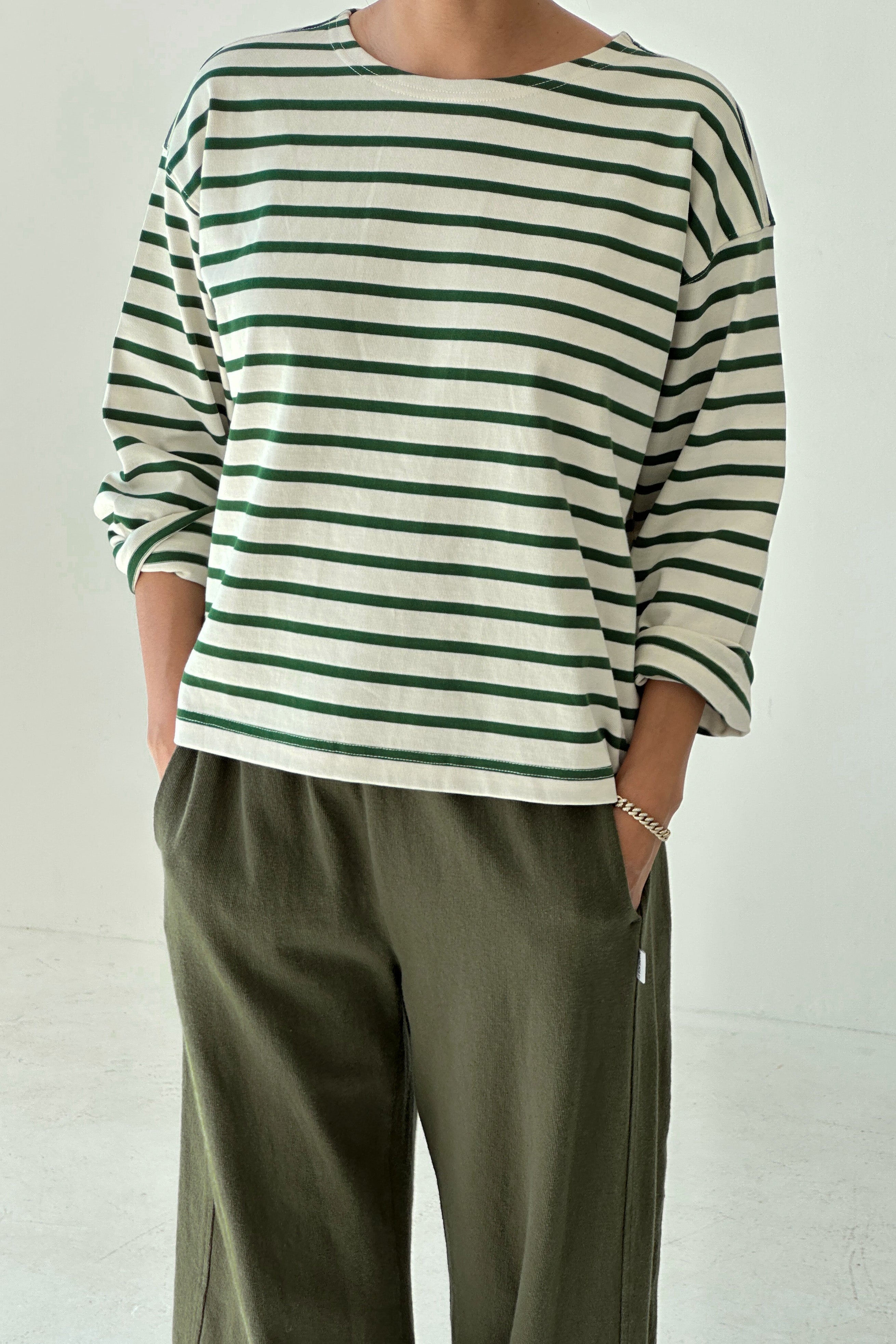 Le Bon Shoppe Sailor Top | Green Stripe
