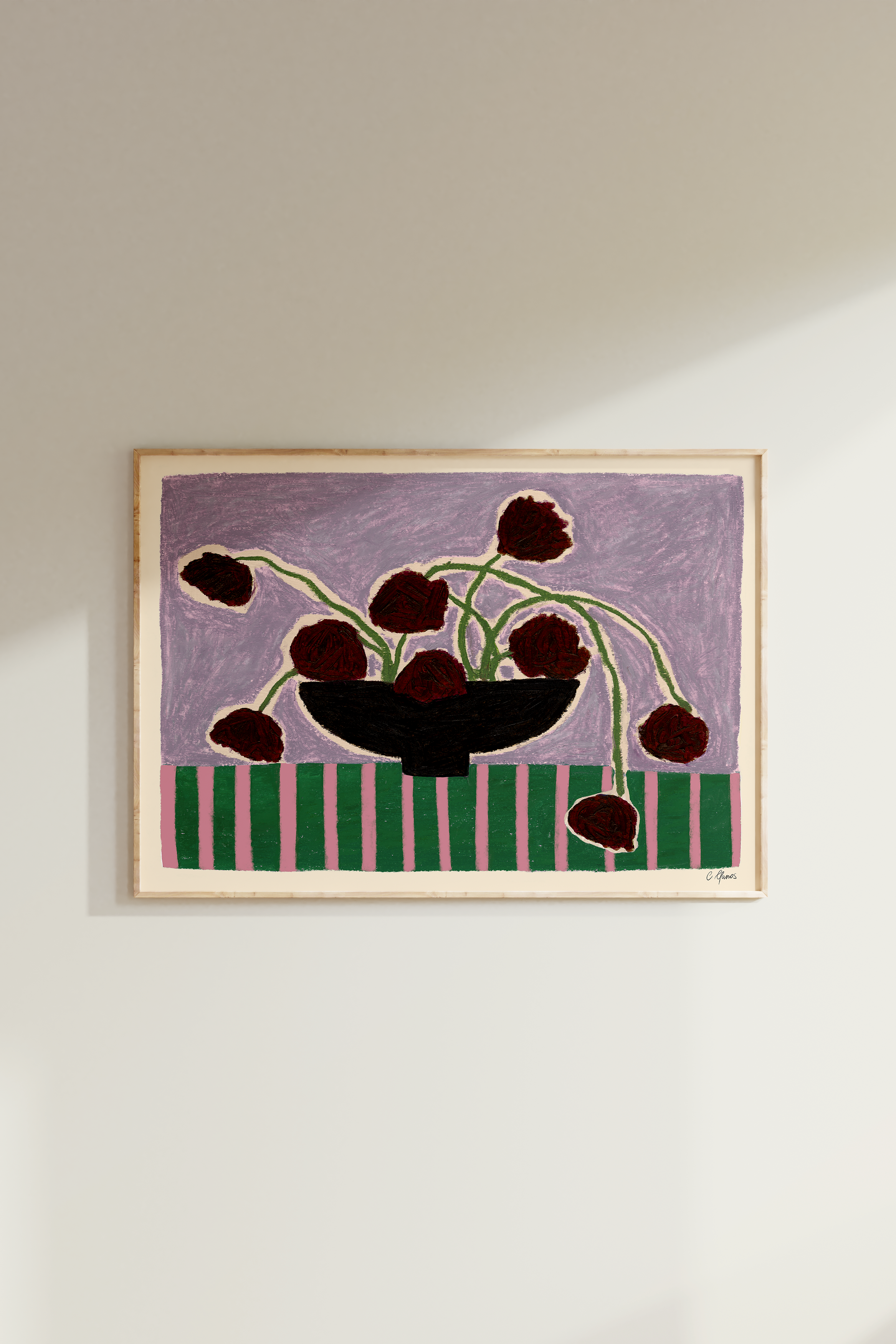 Burgundy Flowers by Carla Llanos