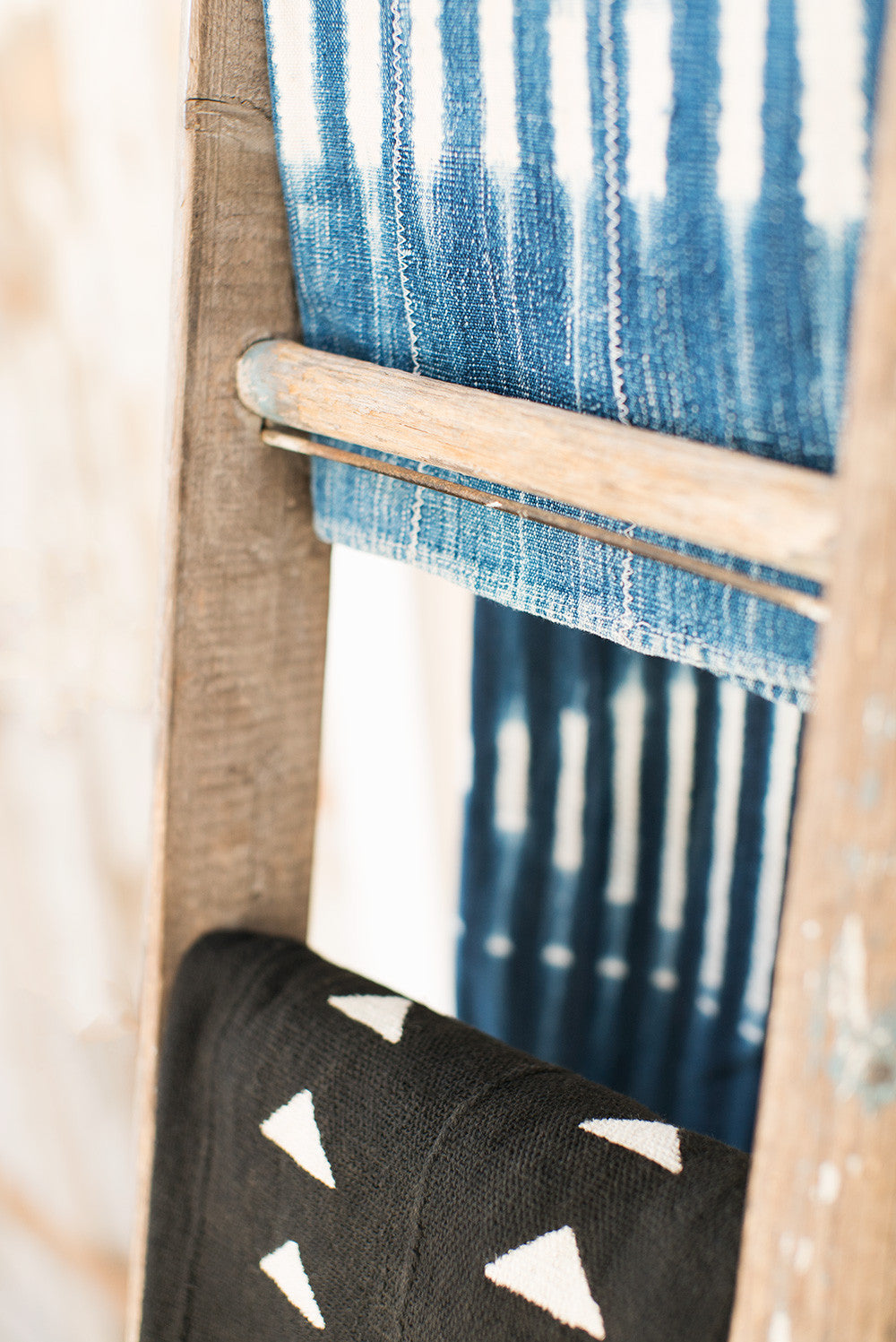 Mud Cloth Triangle Blanket-Blanket-Ondine Ash-Ondine Ash