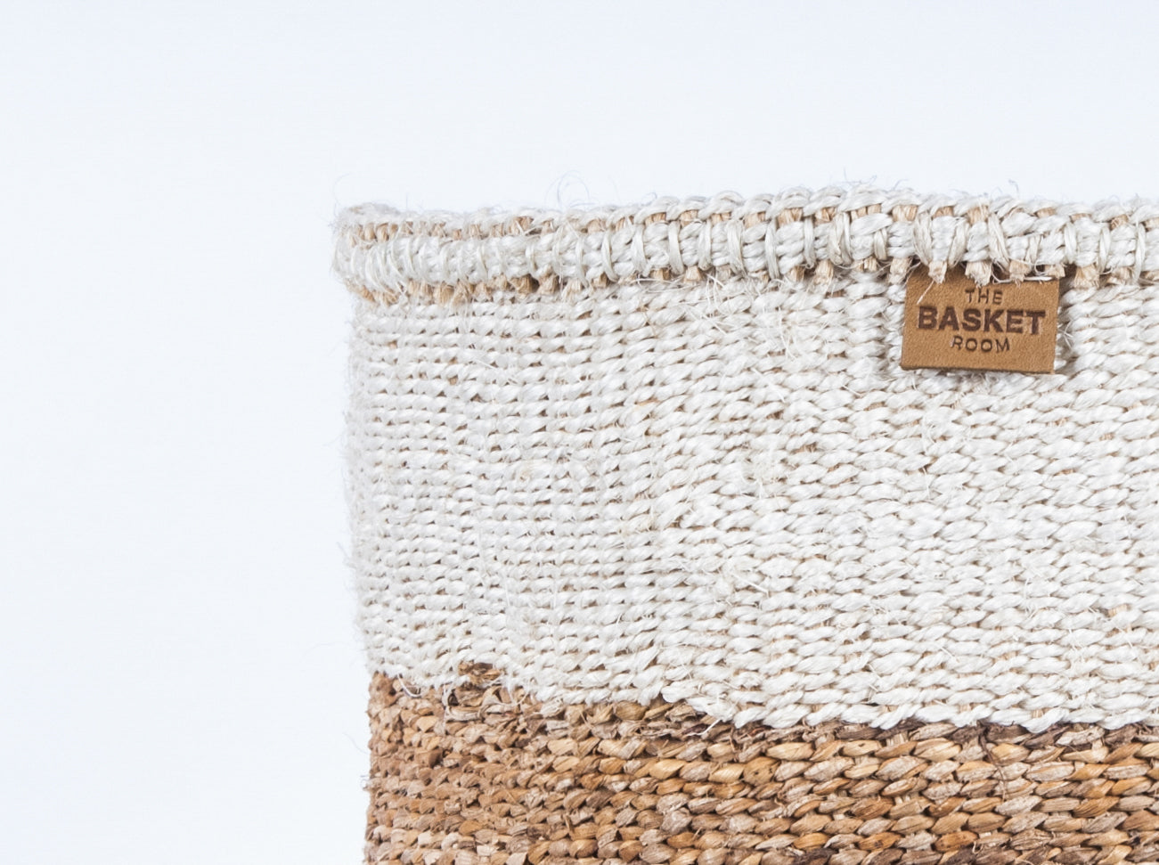 Sisal Basket | Colourblock Natural-Basket-The Basket Room-Ondine Ash