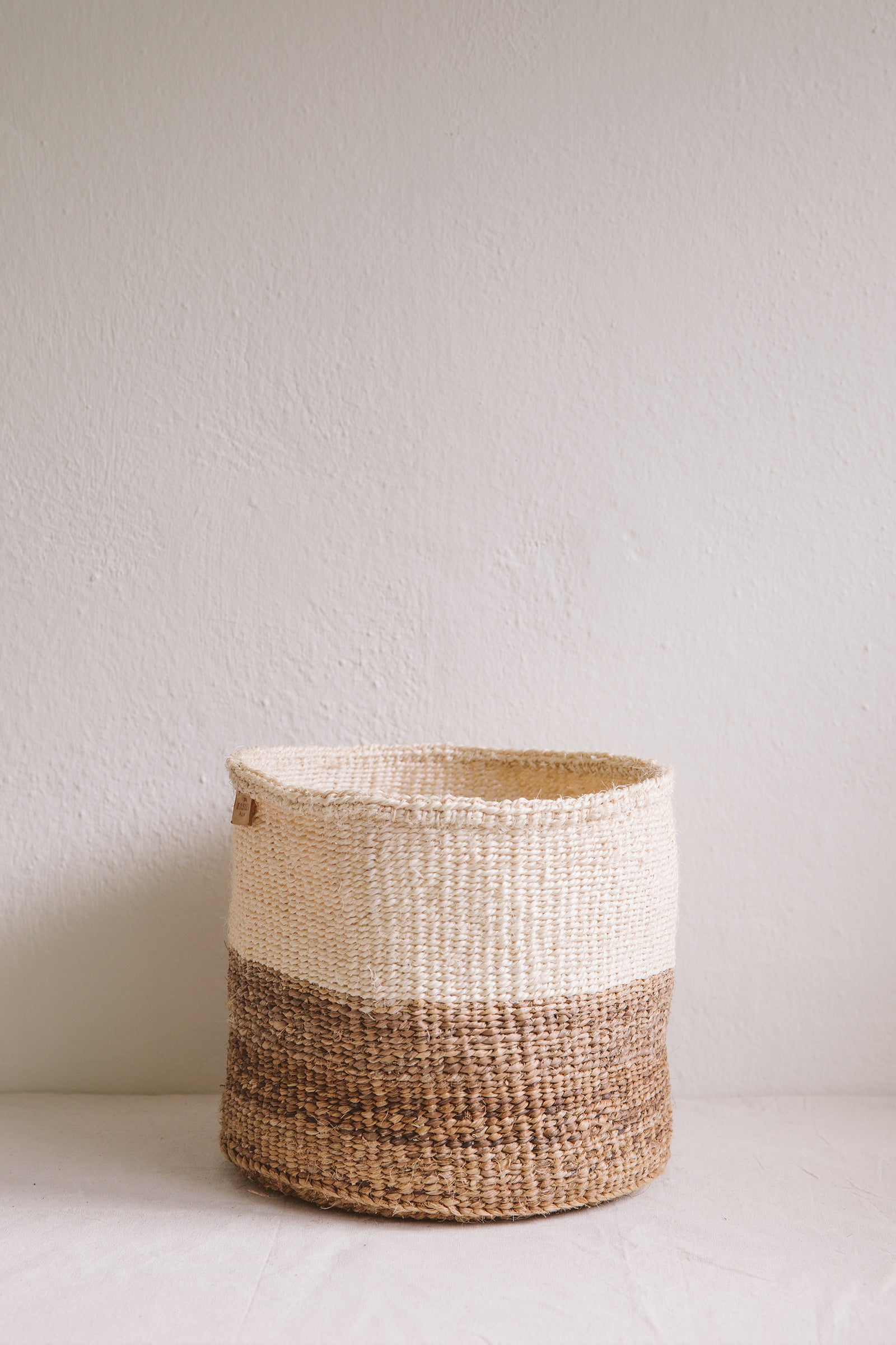 Sisal Basket | Colourblock Natural-Basket-The Basket Room-Ondine Ash