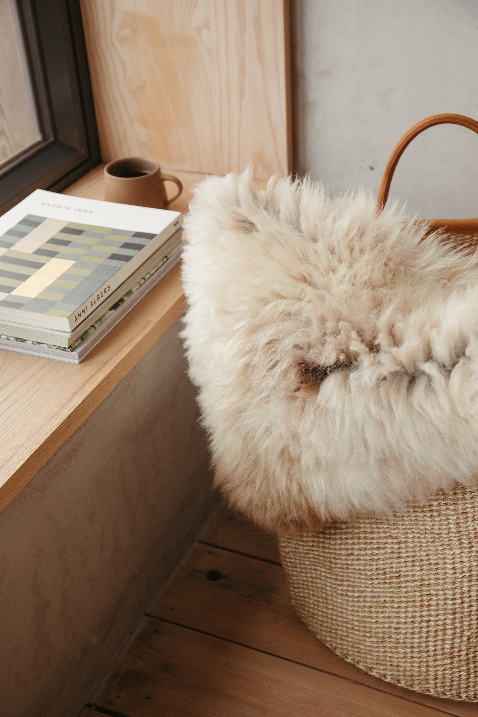 Sisal Basket with Leather Handles | Large-Basket-The Basket Room-Ondine Ash