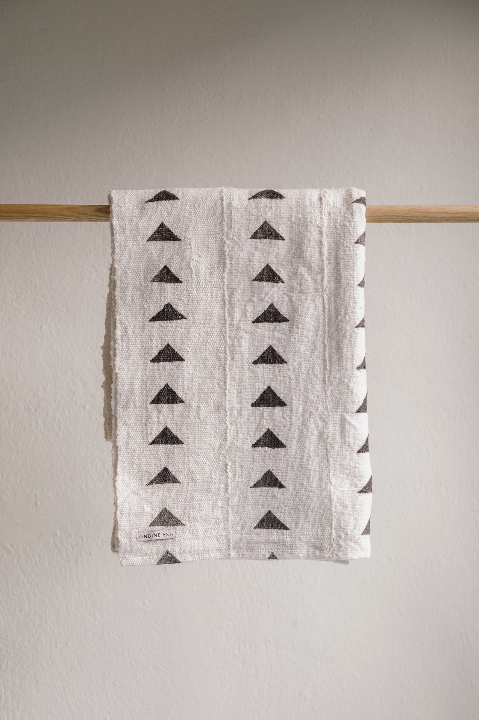 Triangle Mud Cloth Blanket-Blanket-Ondine Ash-Ondine Ash