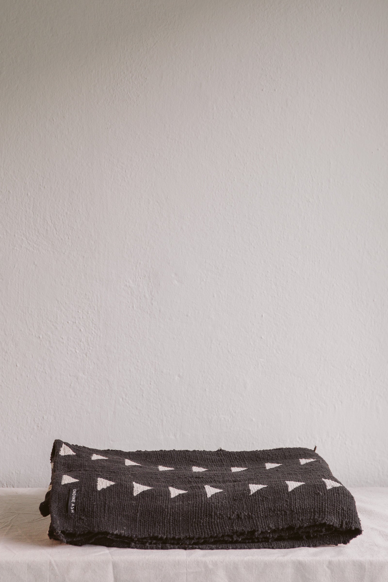 Mud Cloth Triangle Blanket-Blanket-Ondine Ash-Ondine Ash