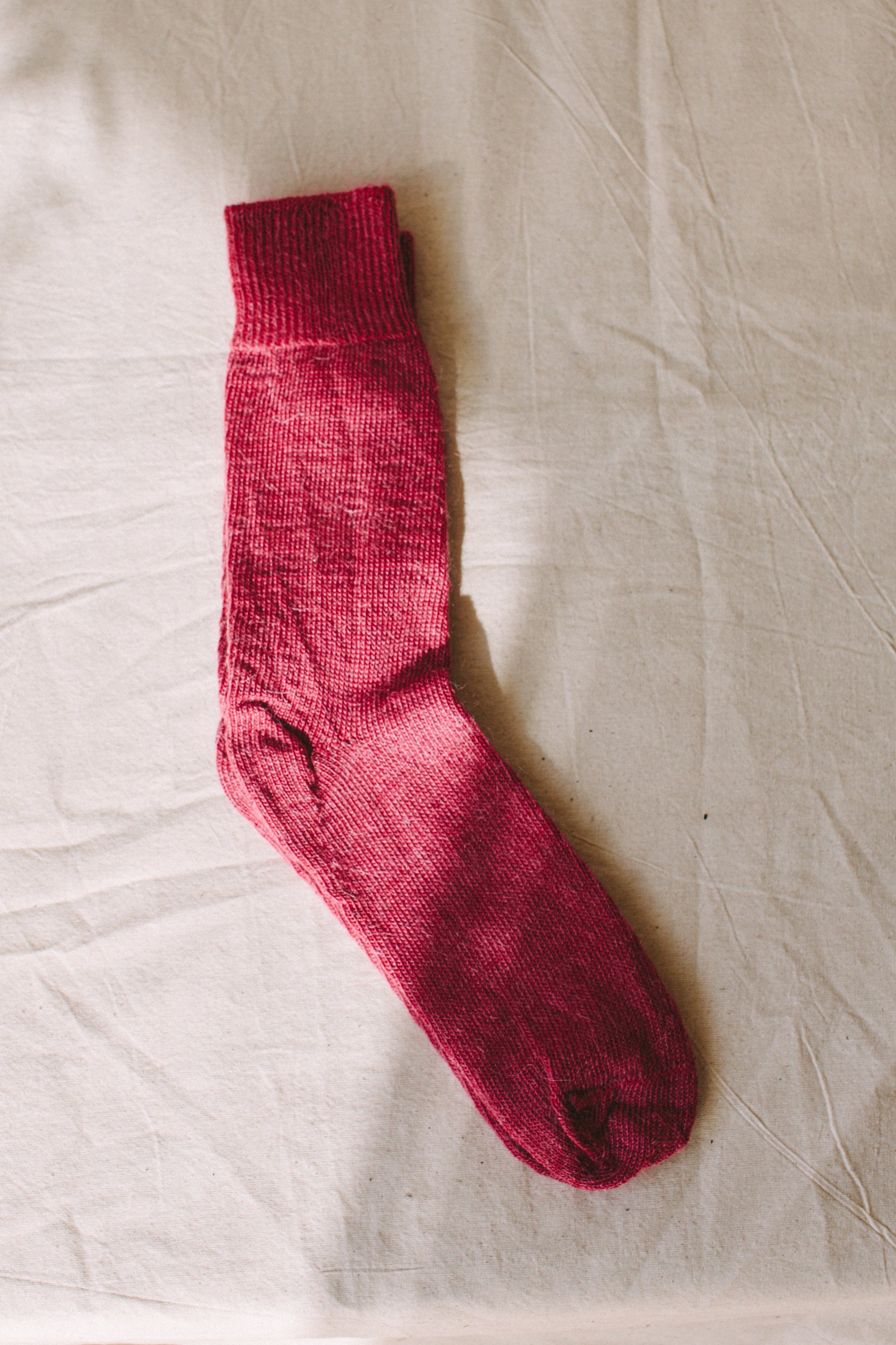 Oaken Mohair Socks | Rhubarb