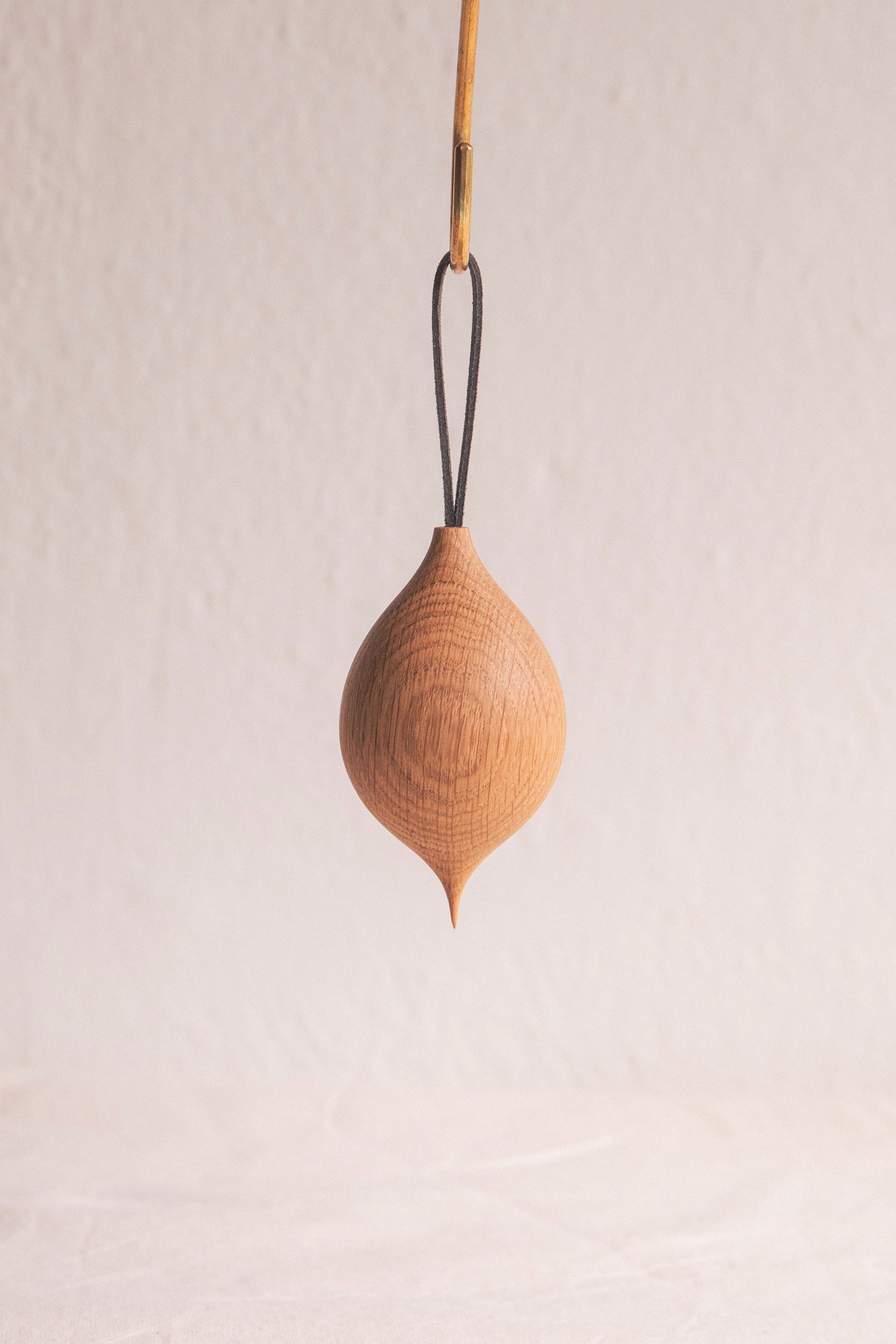 Hand Turned Wooden Bauble | Droplet