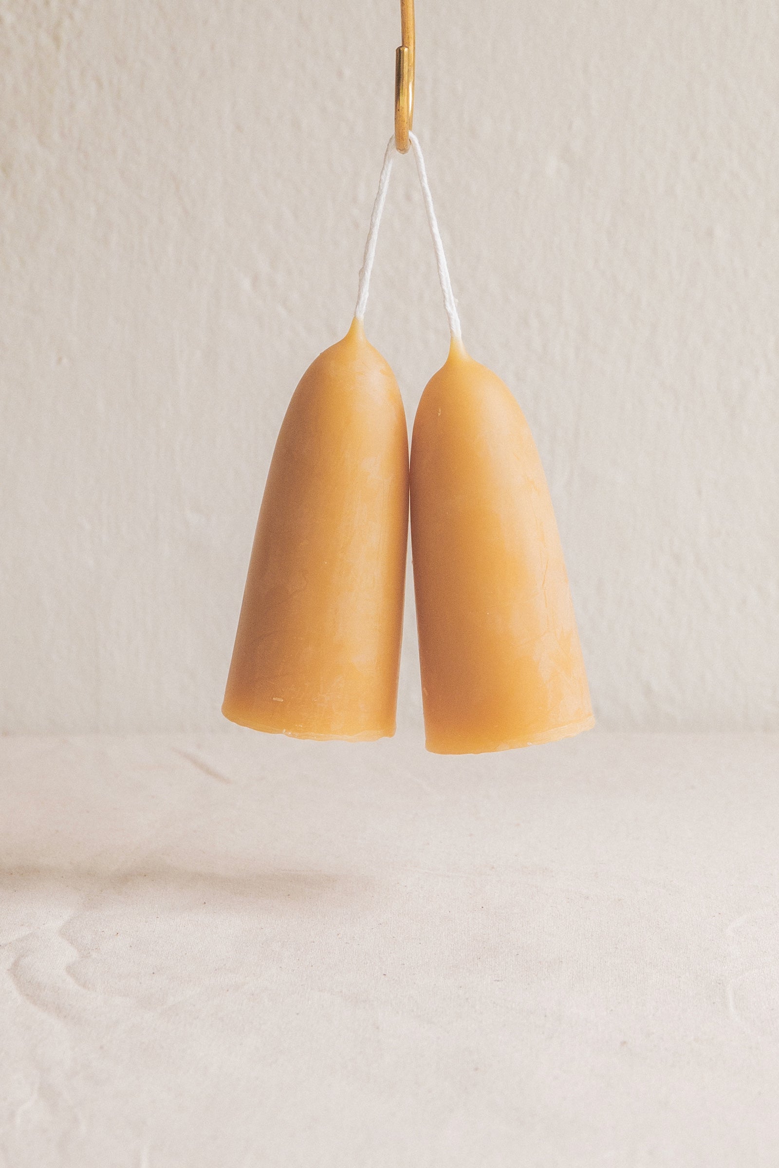 Beeswax Candles | Short Stubby Pair