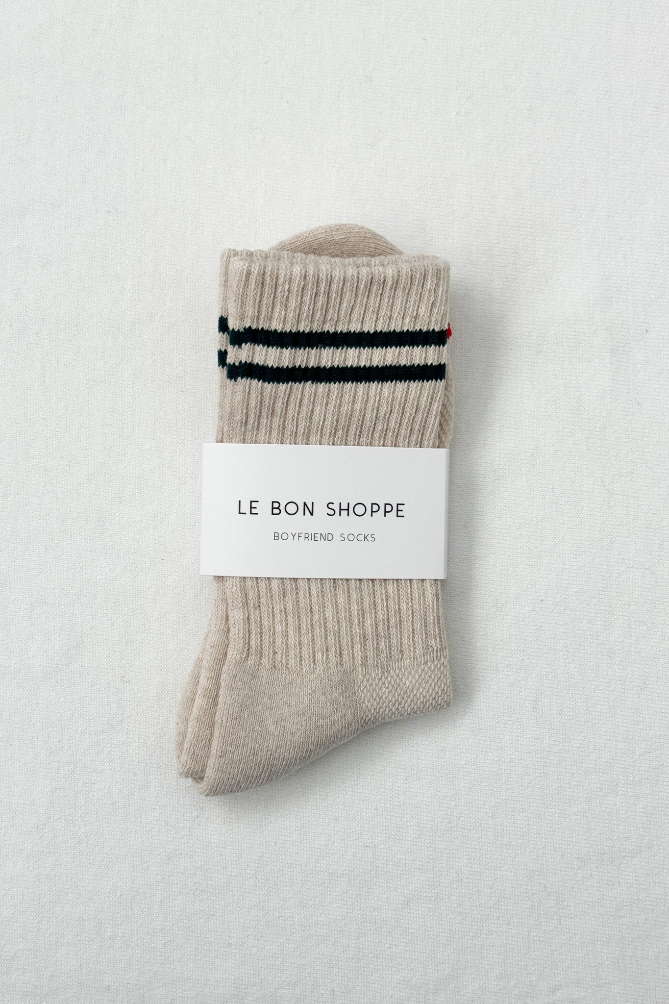 Le Bon Shoppe Boyfriend Socks | Oatmeal + Green