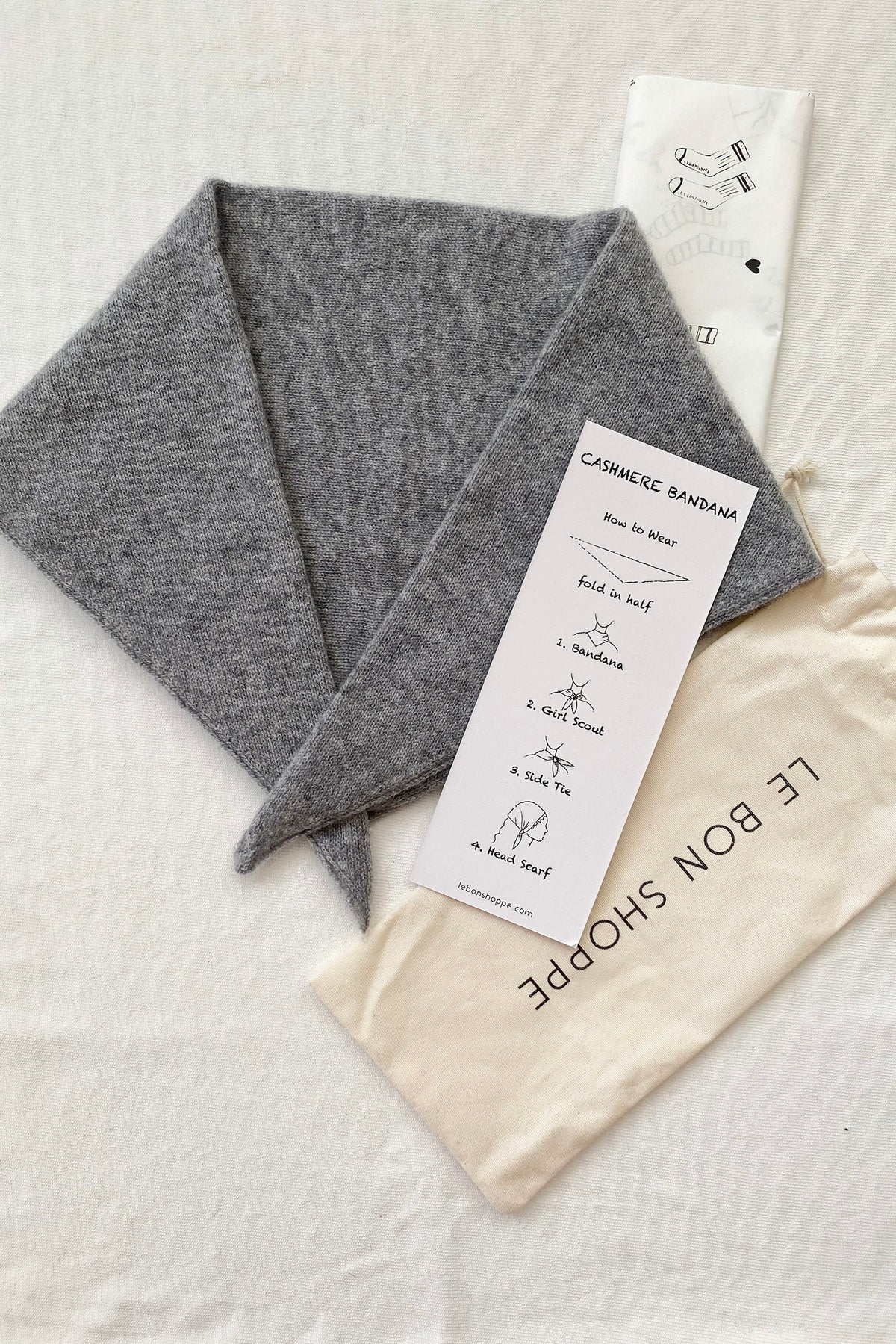 Le Bon Shoppe Cashmere Bandana | Grey