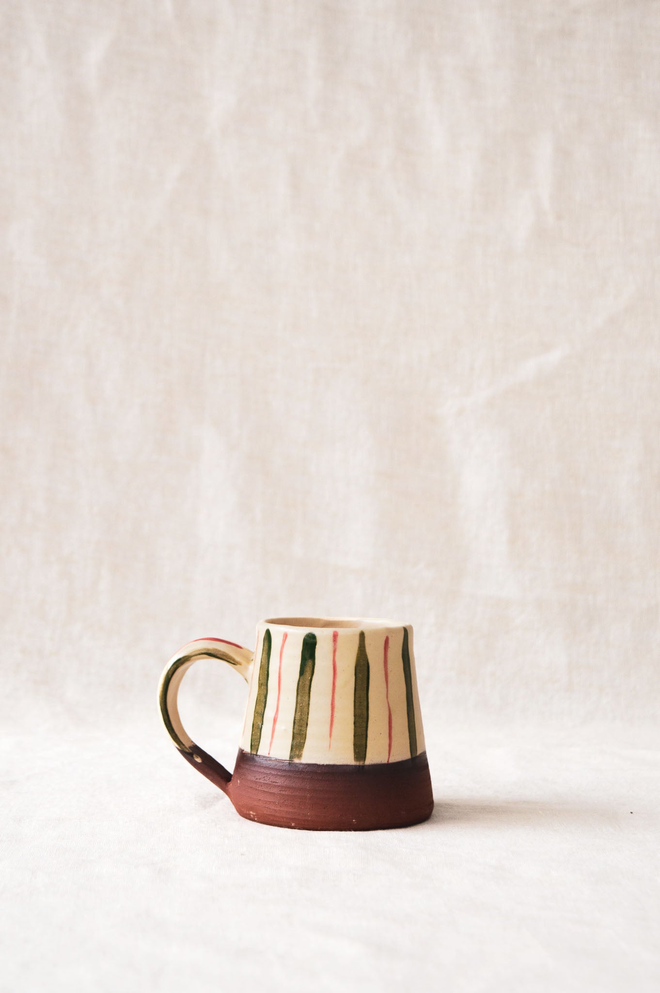 Eloise Rose Mug | Green and Red Stripe