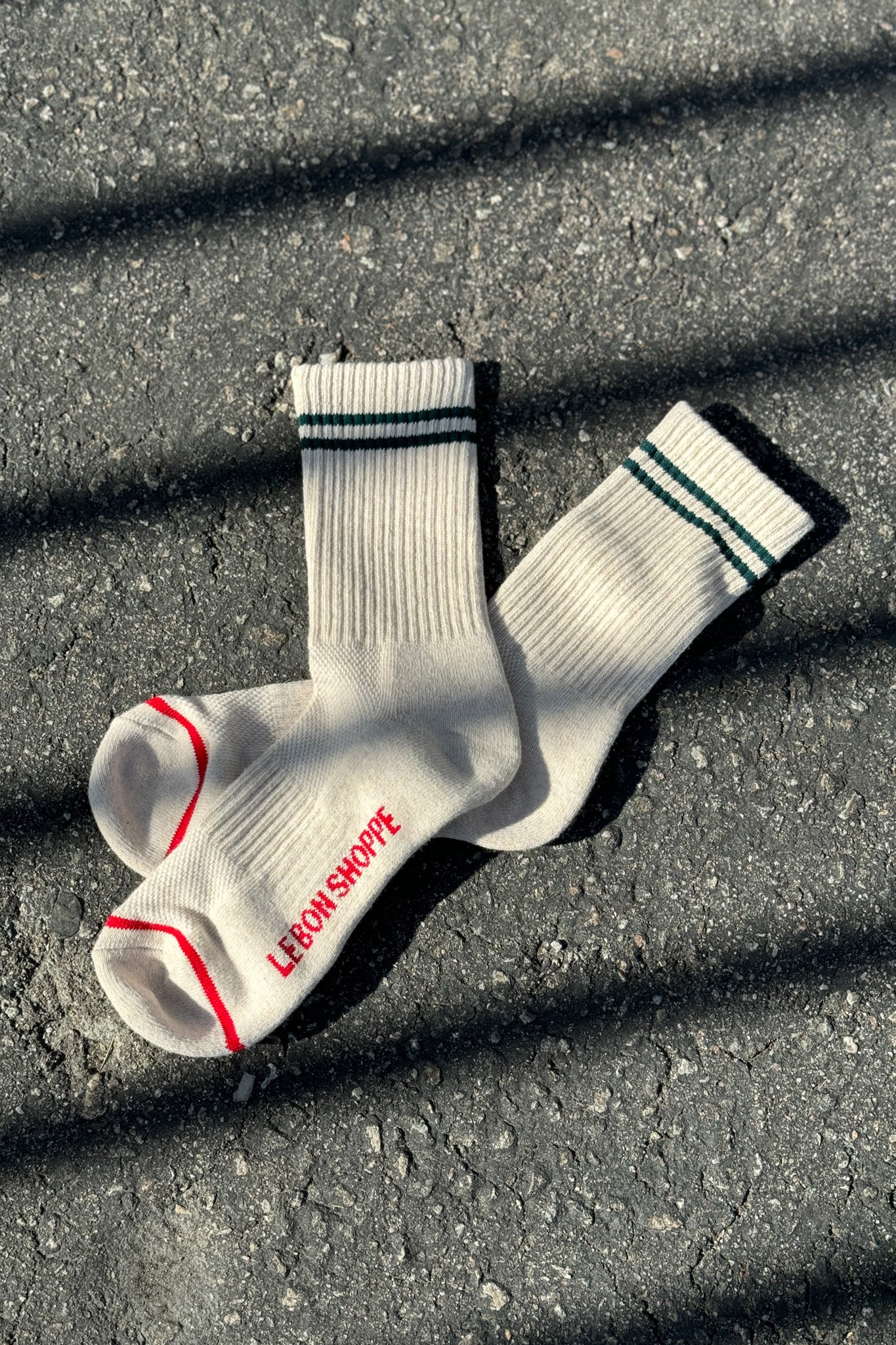 Le Bon Shoppe Boyfriend Socks | Oatmeal + Green