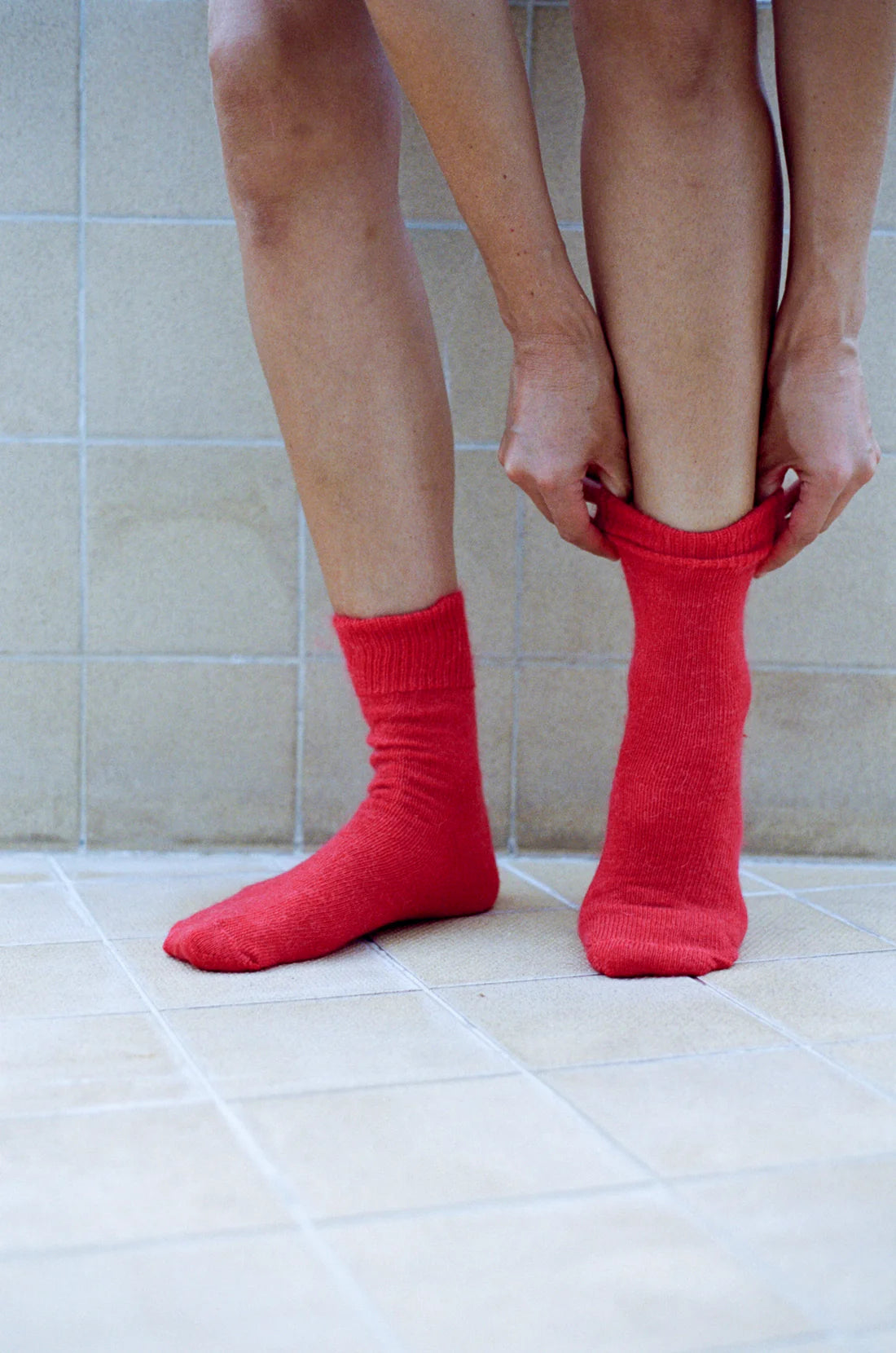 Oaken Mohair Socks | Scarlet