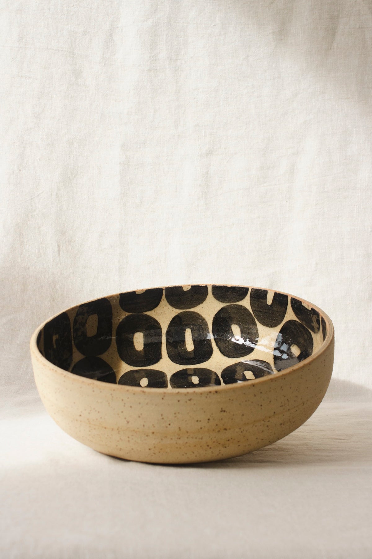 Wildwood Ceramic Studio Large Serving Bowl | Circles