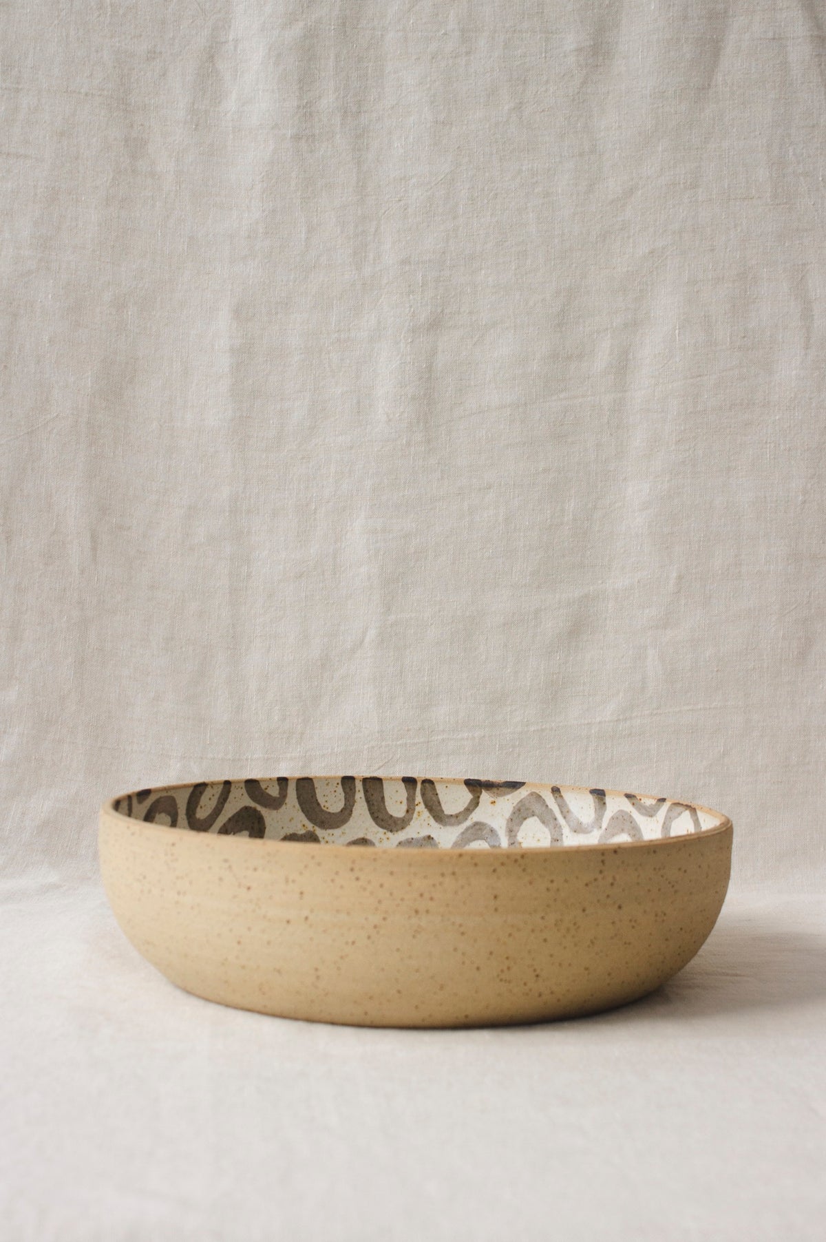 Wildwood Ceramic Studio Large Serving Bowl | Small Circles