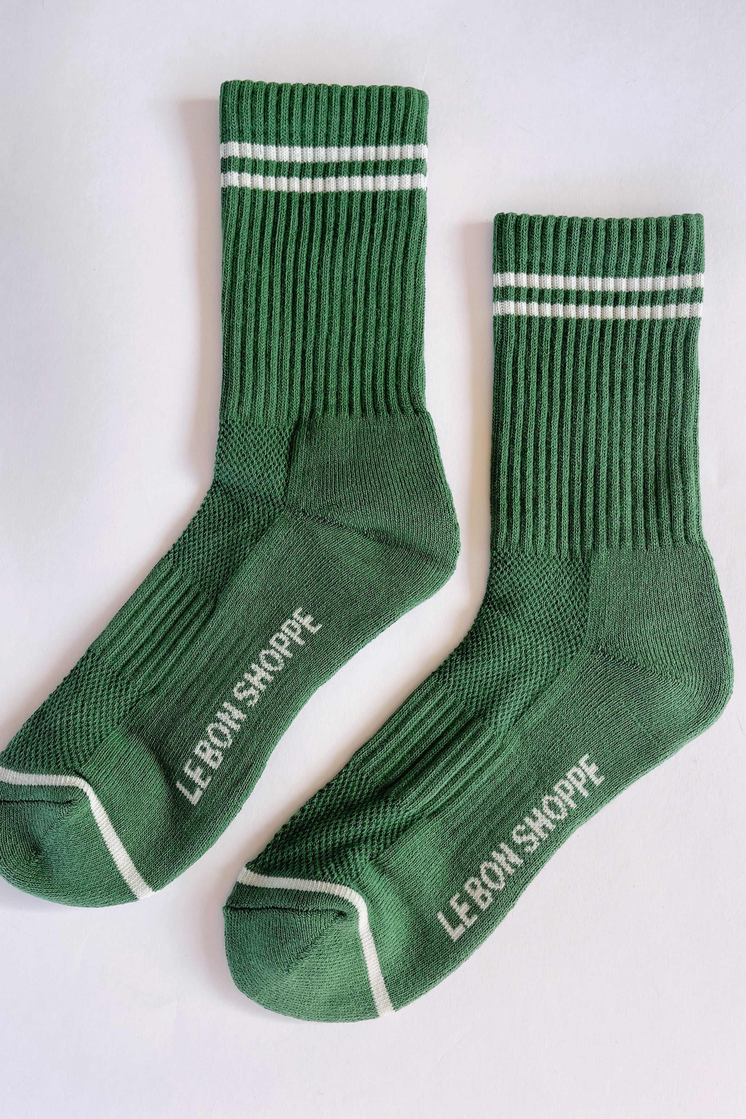 Le Bon Shoppe Boyfriend Socks | Moss Green-Socks-Le Bon Shoppe-Ondine Ash
