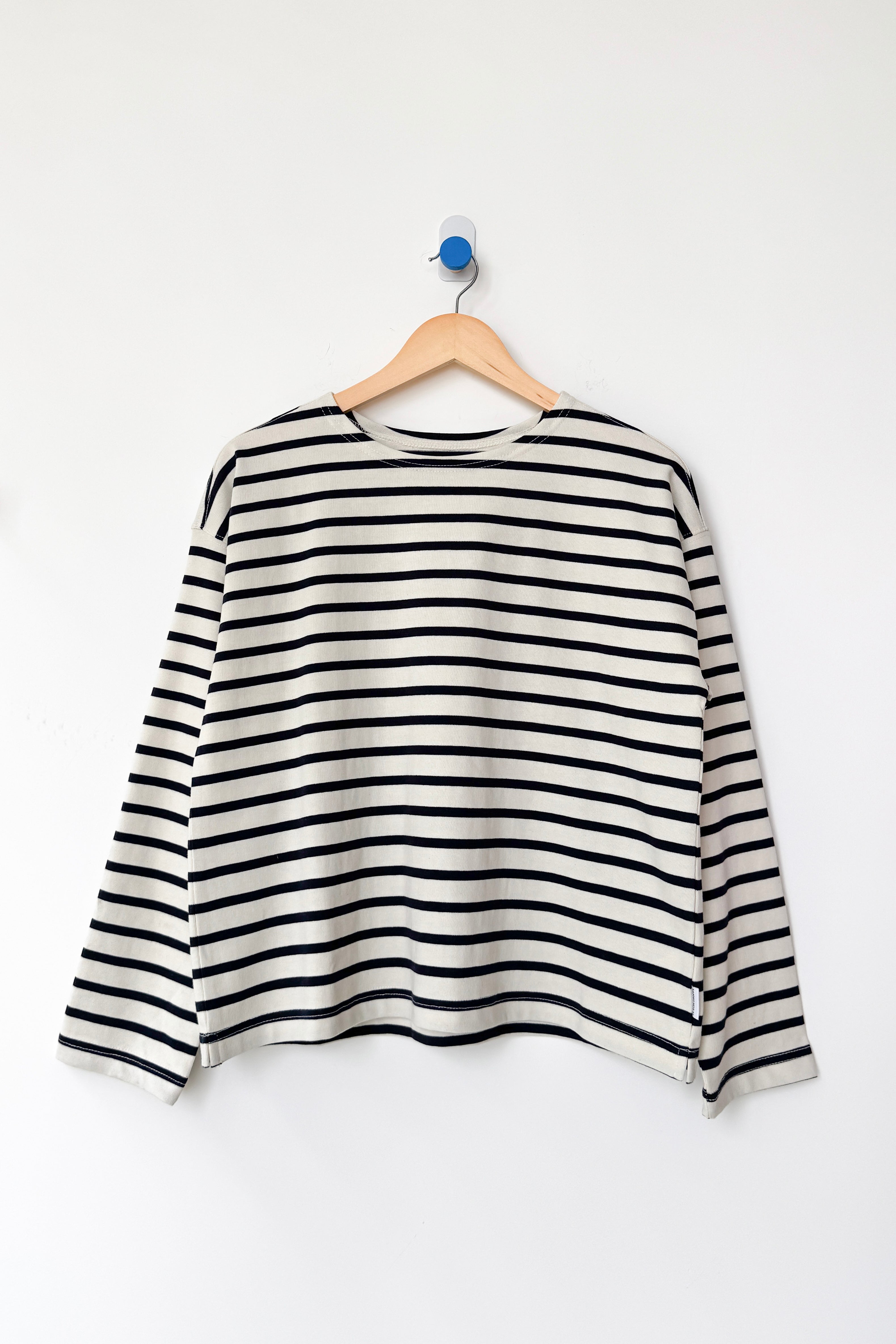 Le Bon Shoppe Sailor Top | Navy Stripe-T-Shirt-Le Bon Shoppe-Ondine Ash