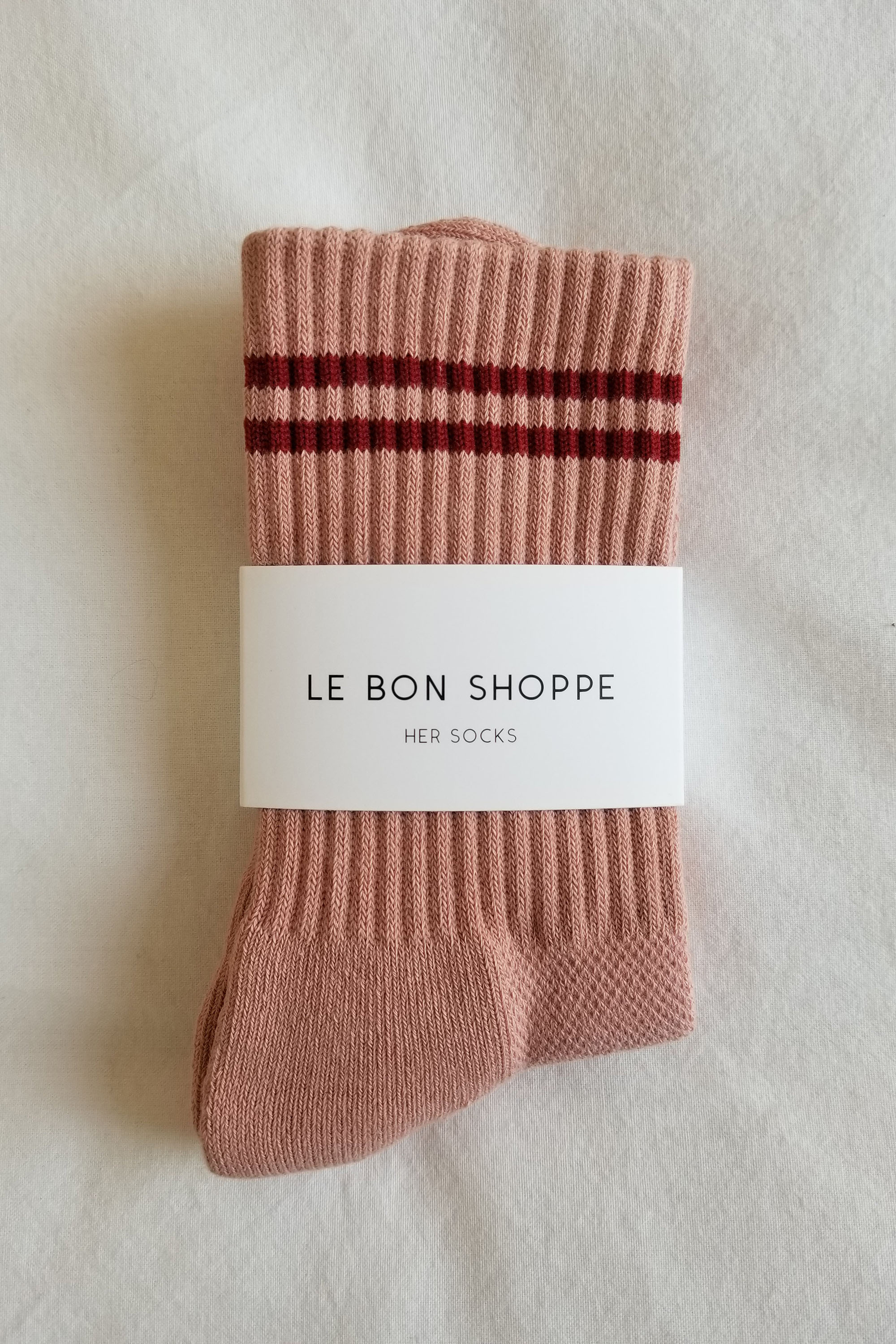Le Bon Shoppe Boyfriend Socks | Vintage Pink-Socks-Le Bon Shoppe-Ondine Ash
