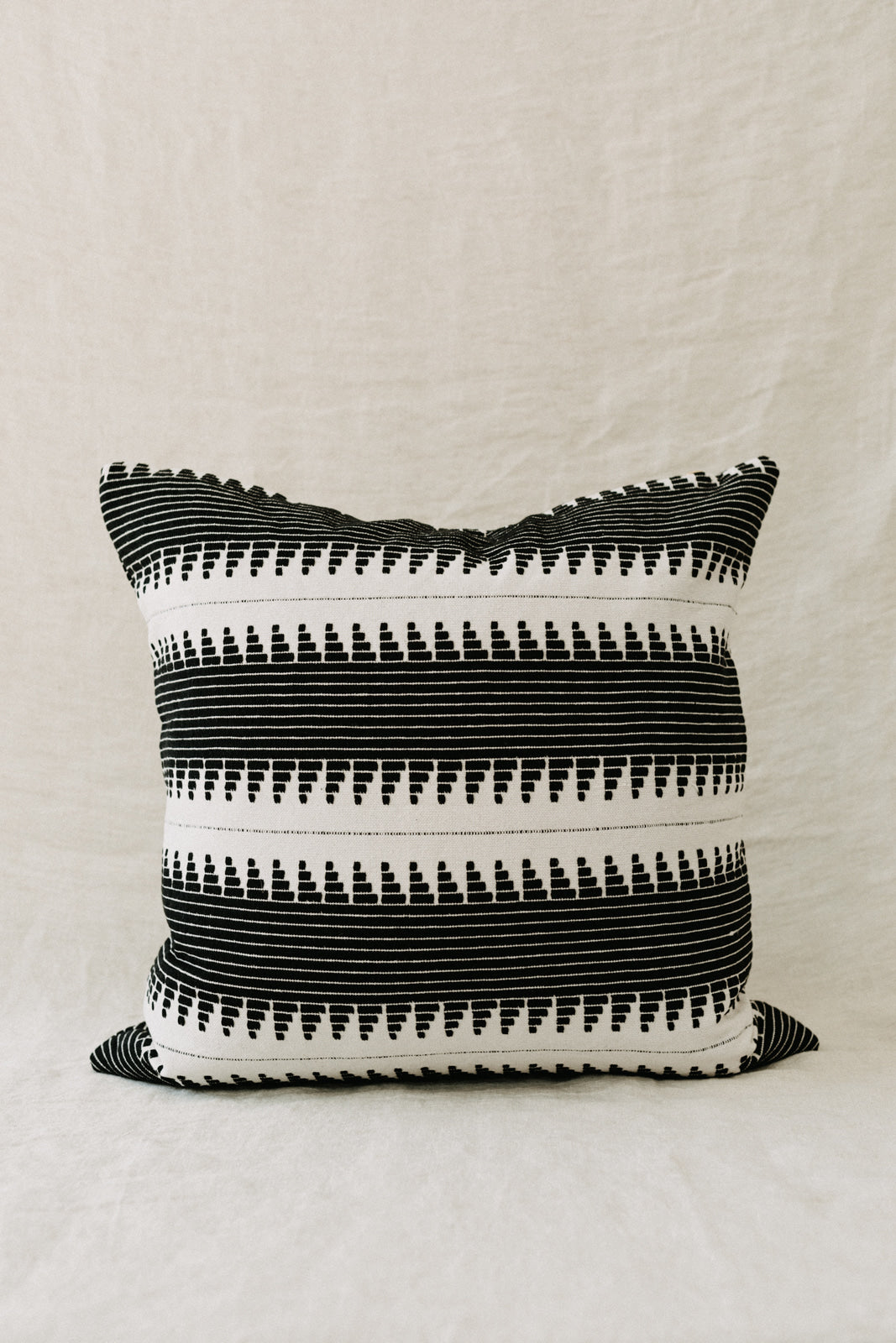Jacquard Weave Cushion | Lulu | Zig Zag Stripe-Cushion-Ondine Ash-Ondine Ash
