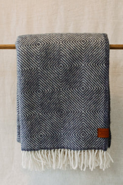 Diamond Recycled and Lambswool Blanket by Klippan