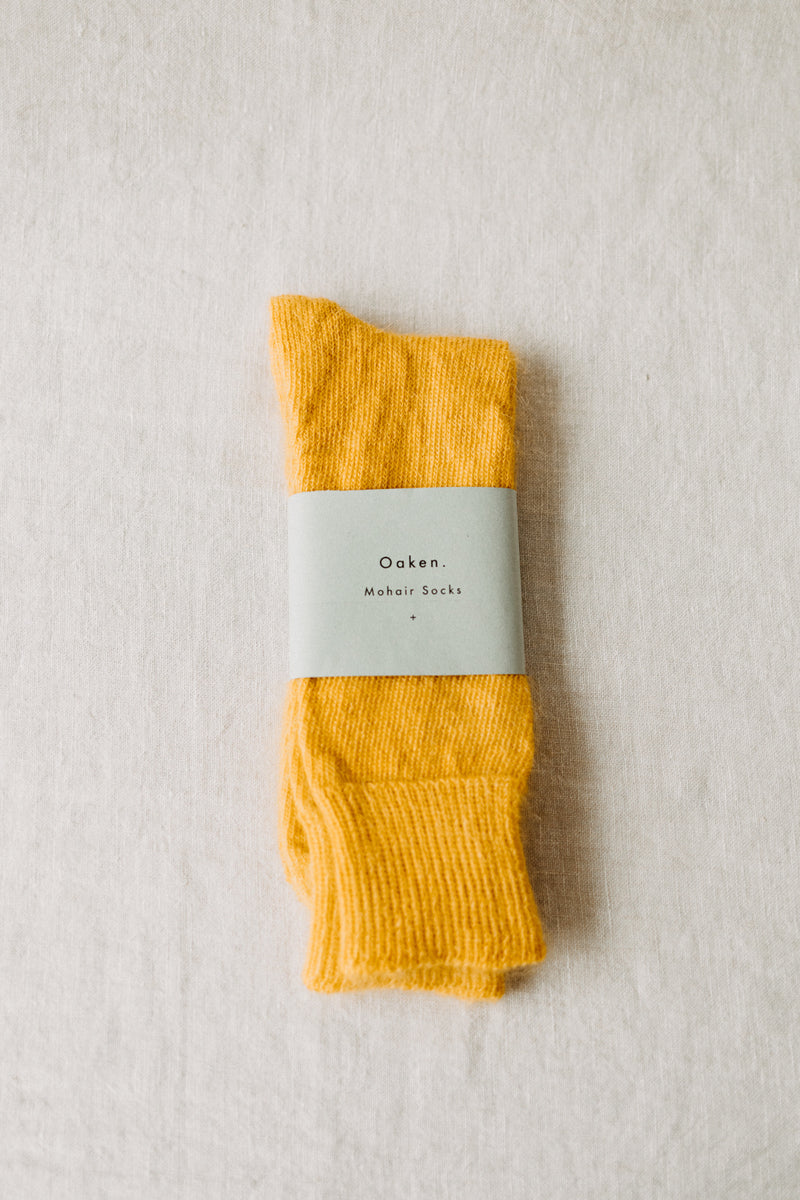 Oaken Mohair Socks Gold