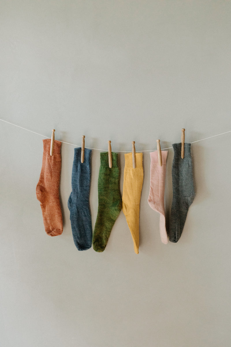 Oaken Mohair Socks Smoke