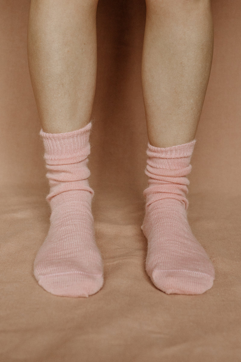 Oaken Mohair Socks Mallow
