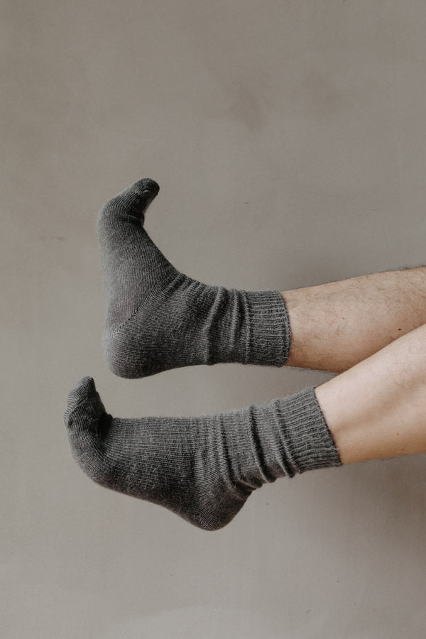 Oaken Mohair Socks Smoke
