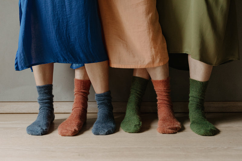 Oaken Mohair Socks Rust